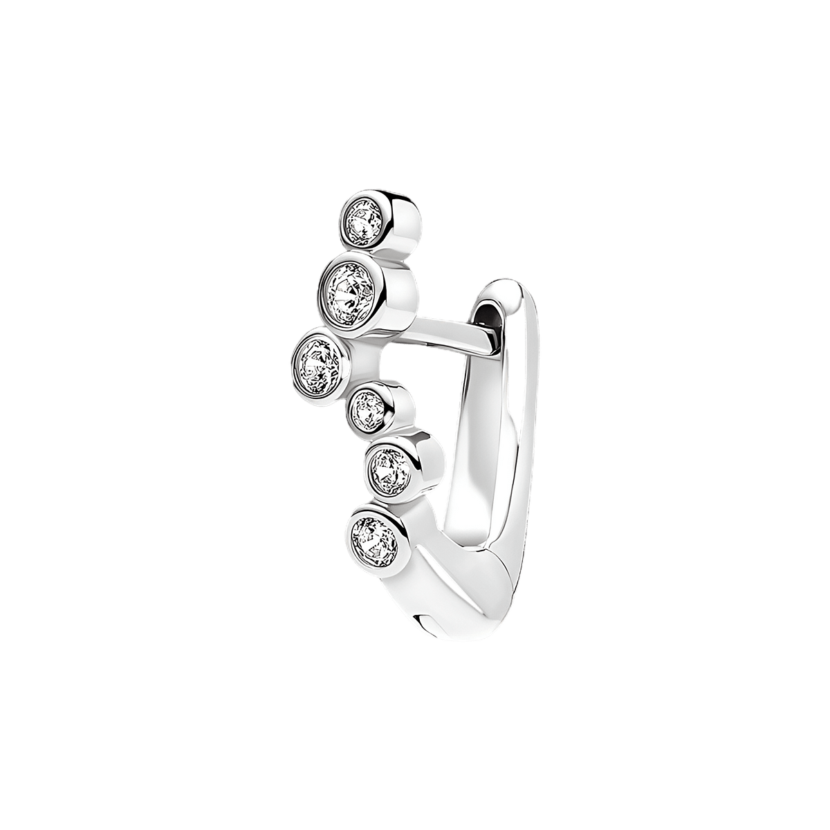 Maria Black Huggie Nova, Silber