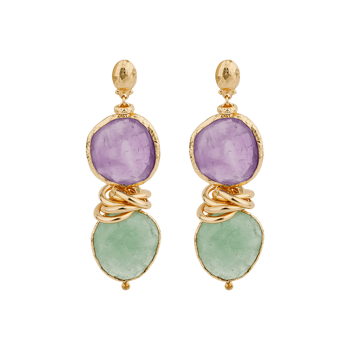 #farbe_amethyst & green quartz