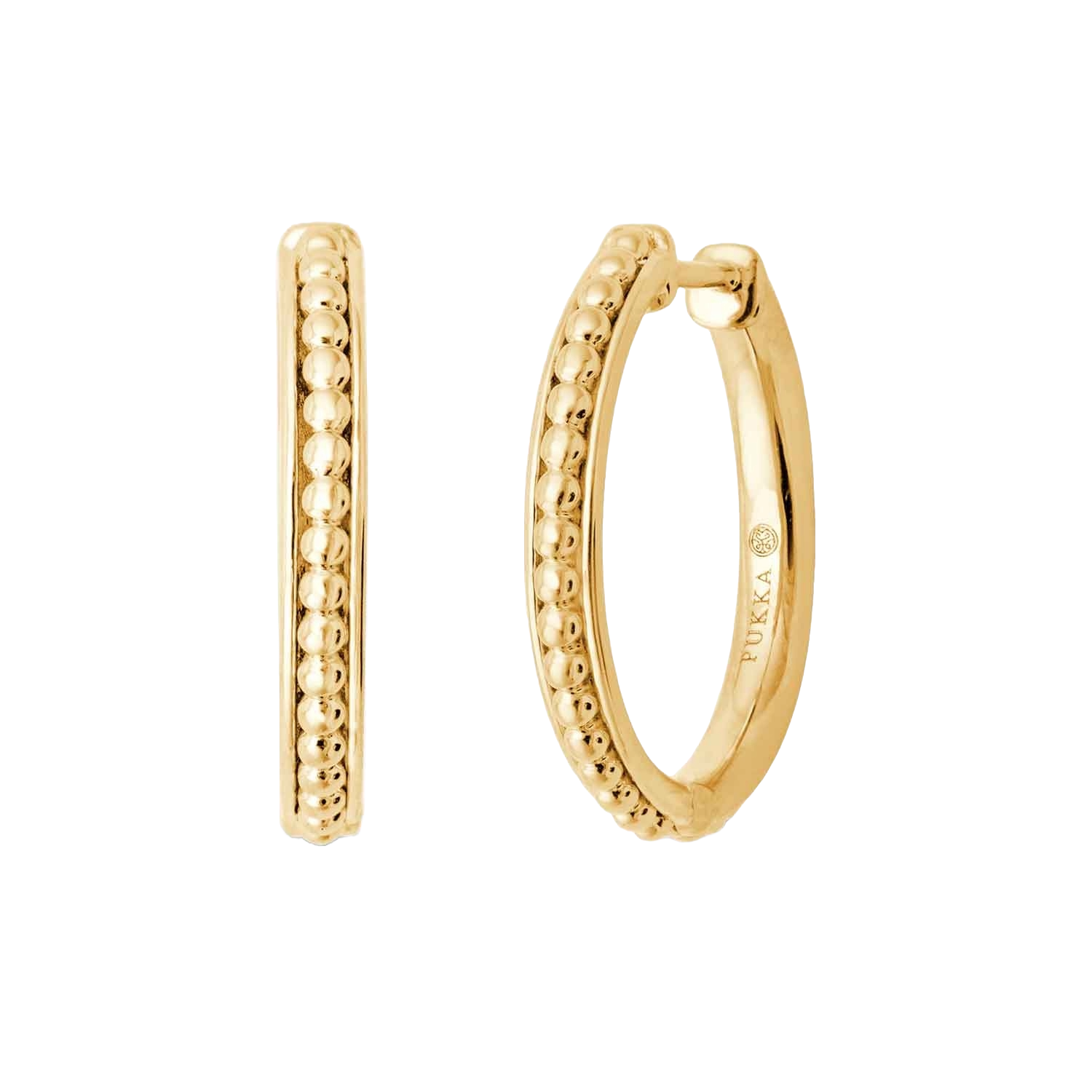 Pukka Berlin Creolen Jodhpur Thin Bead, vergoldet