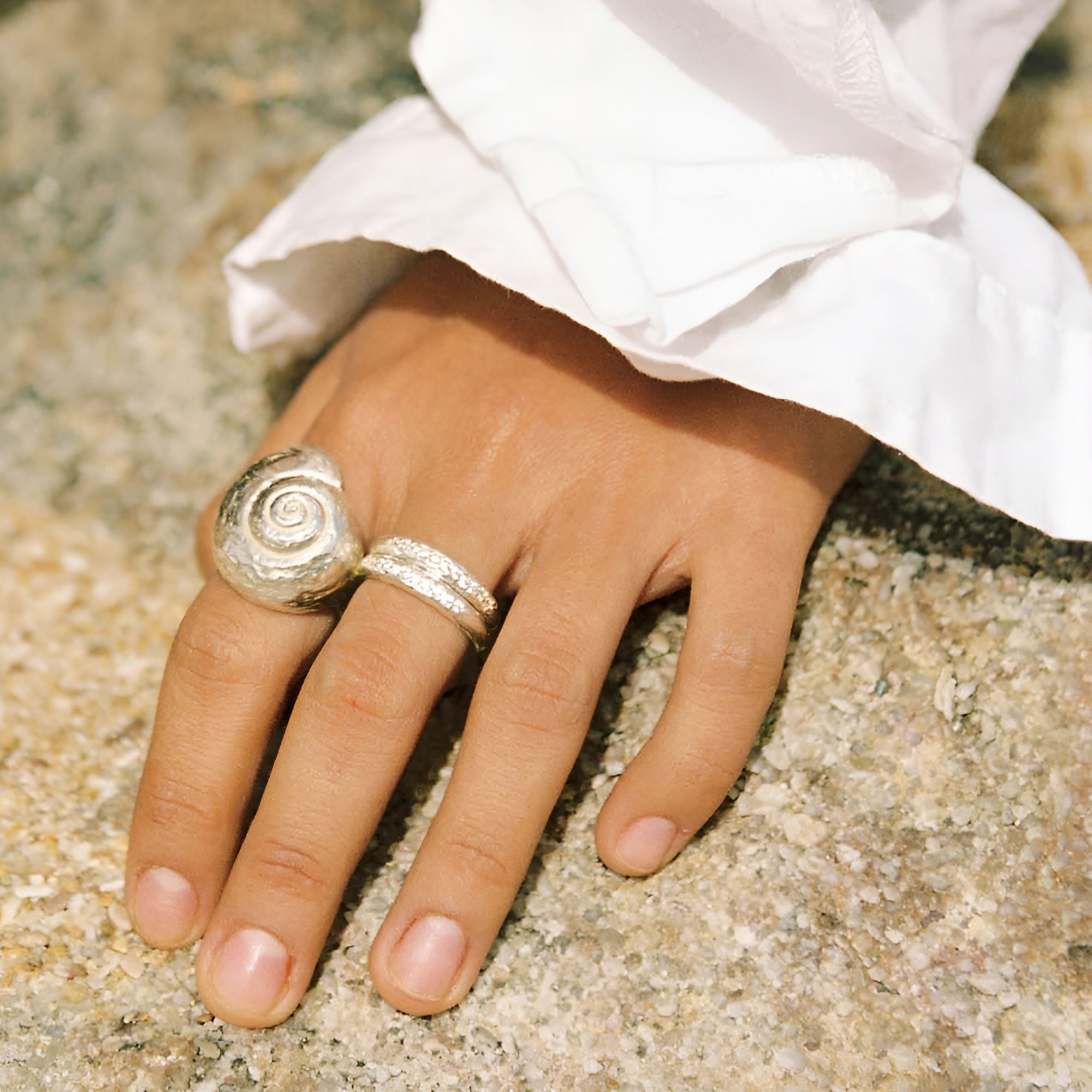 Alhaja Ring Caracola, Silber