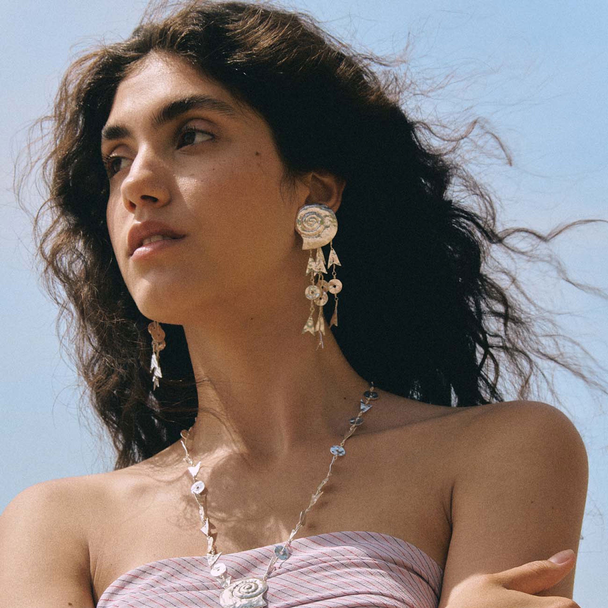 Alhaja Ohrringe Aurea, versilbert