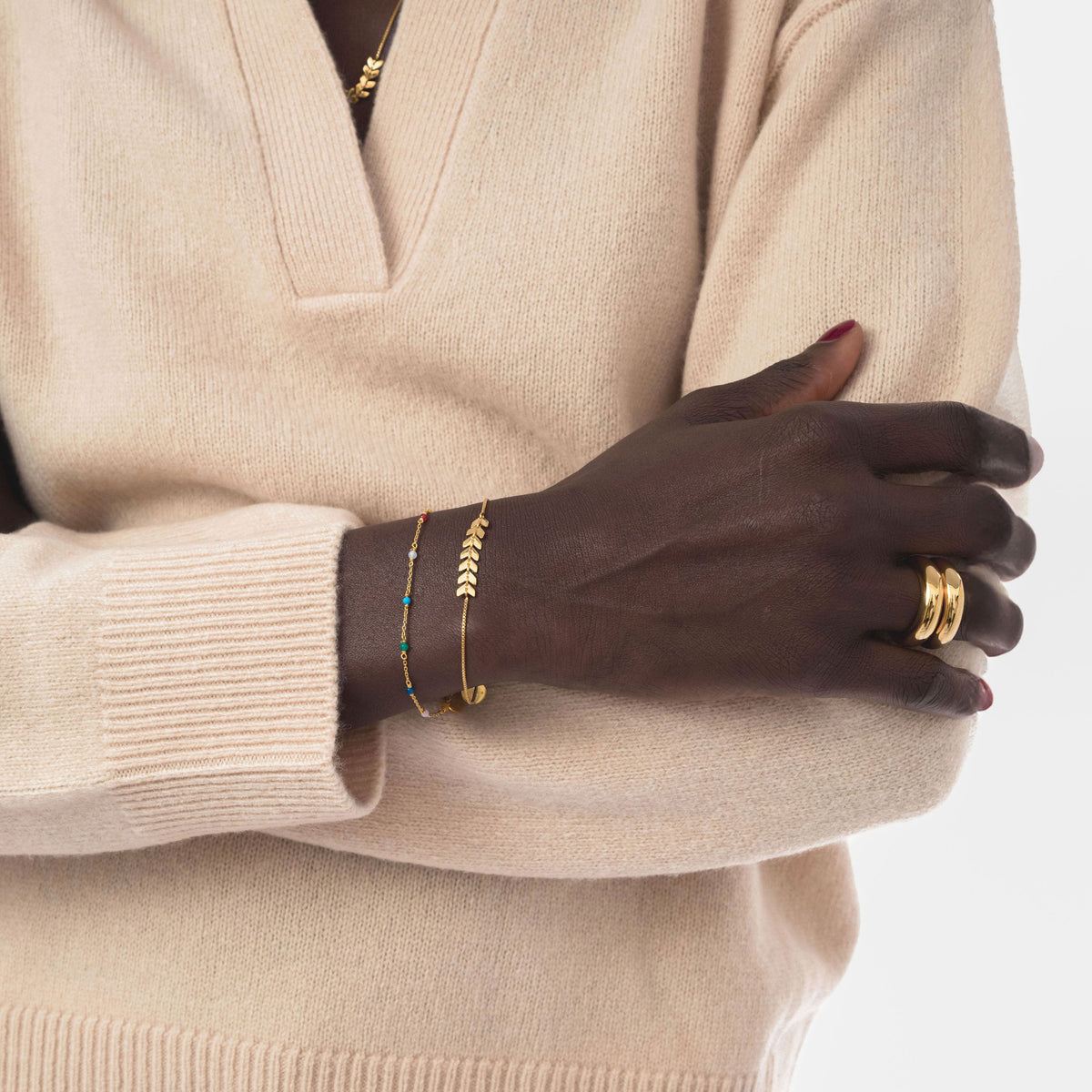 Syster P Armband Layers Simone, vergoldet