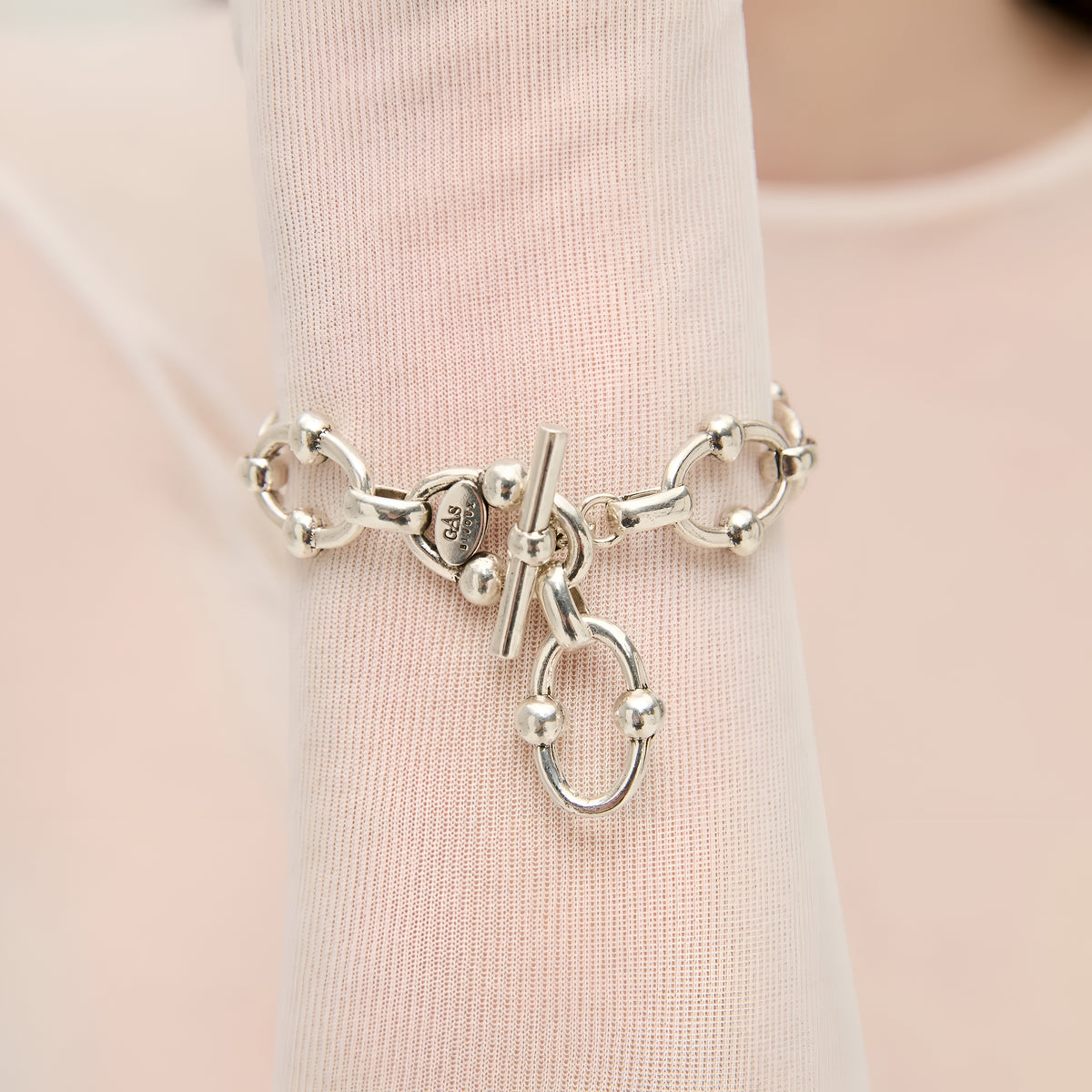 Gas Bijoux Armband Rivage Mini, versilbert