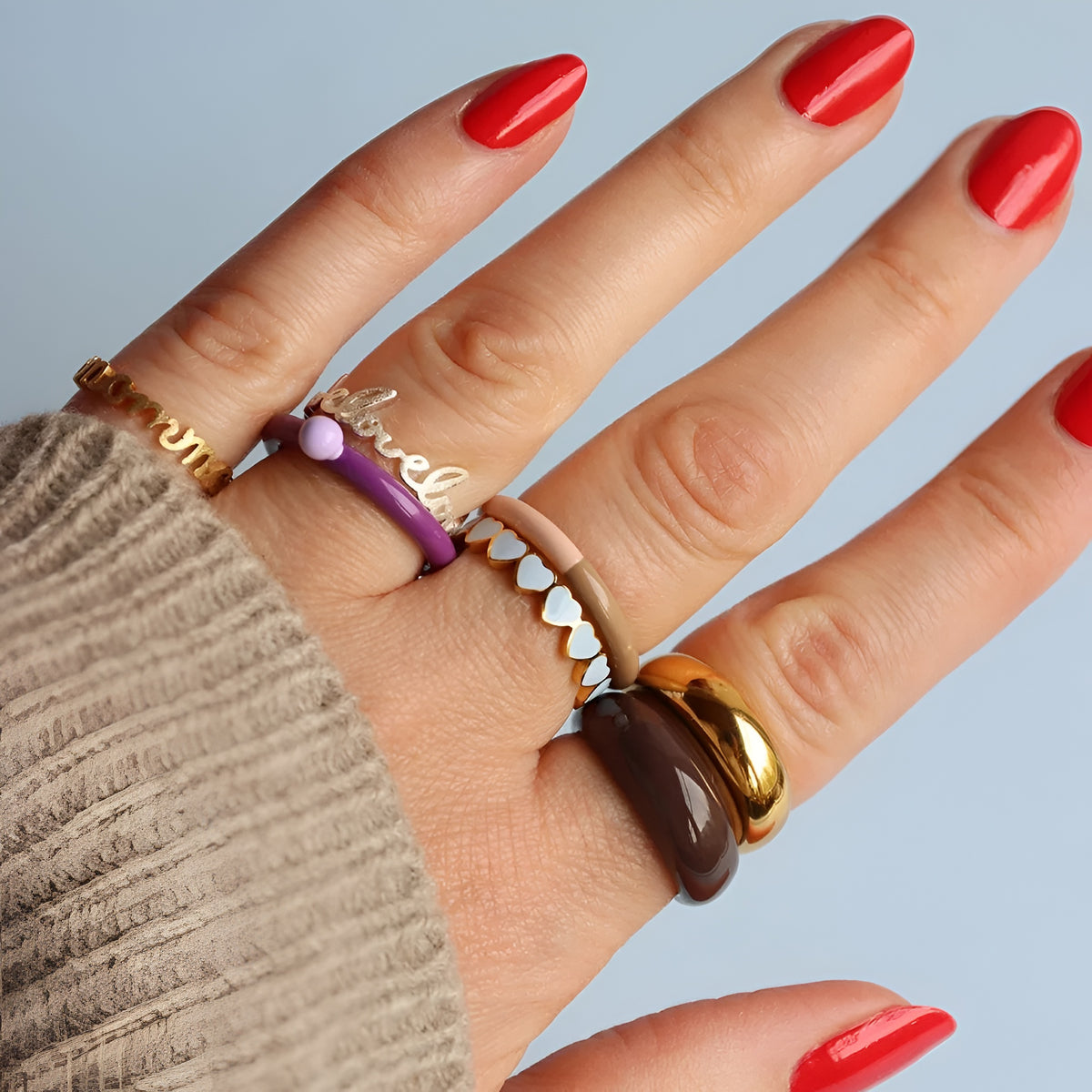 Lulu Copenhagen Ring Color Chunky, vergoldet