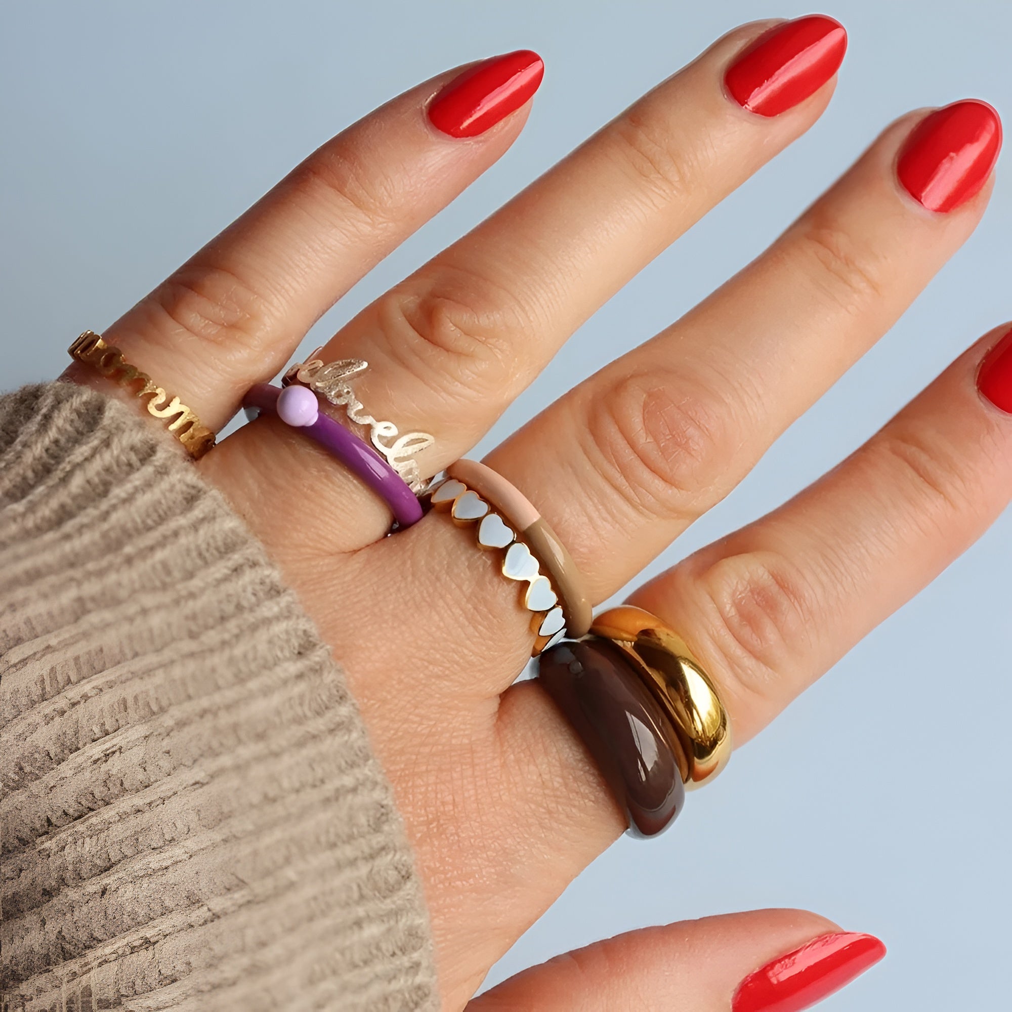 Lulu Copenhagen Ring Color Chunky, Silber