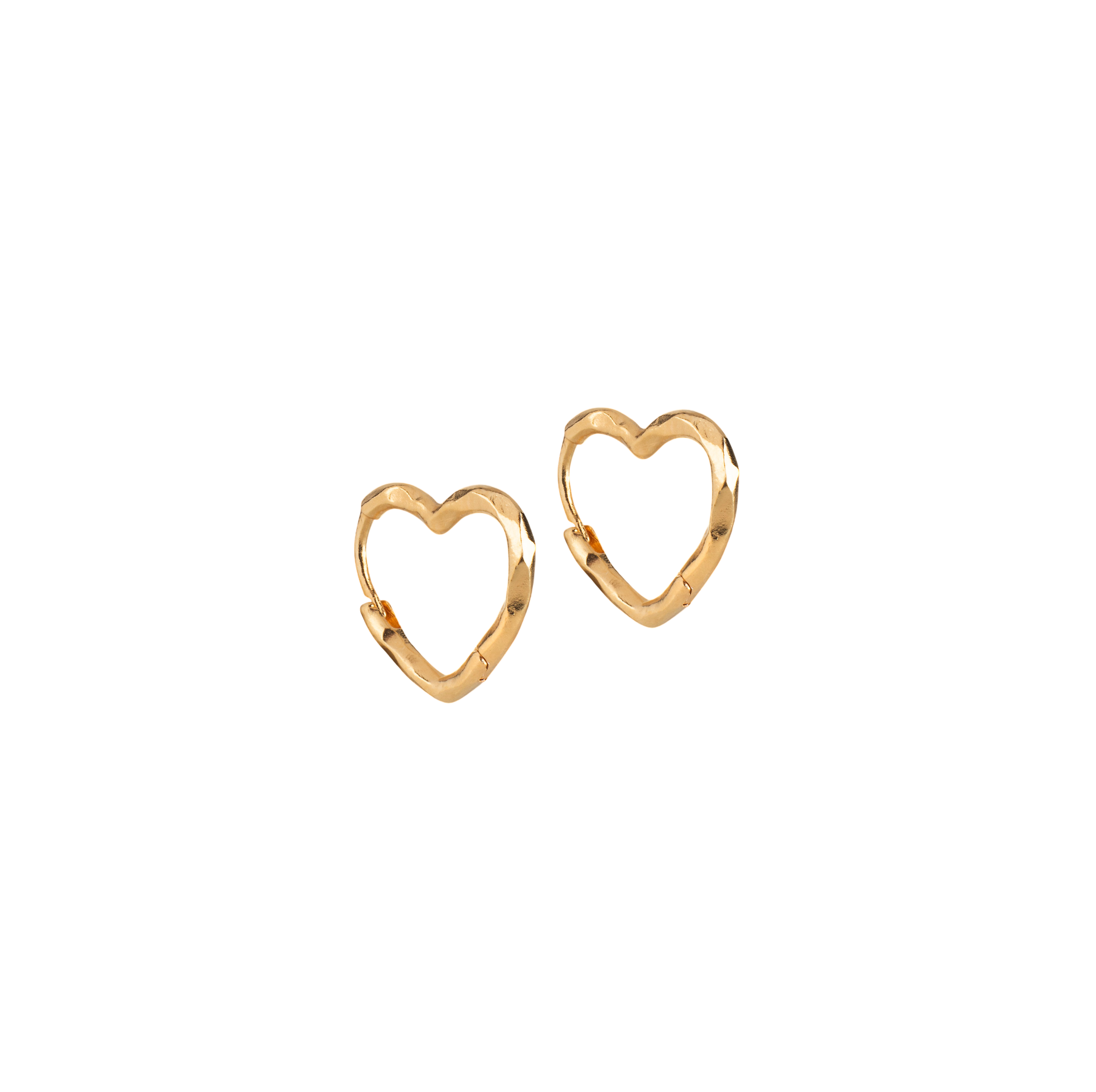 Enamel Copenhagen Creolen Organic Heart Small, vergoldet