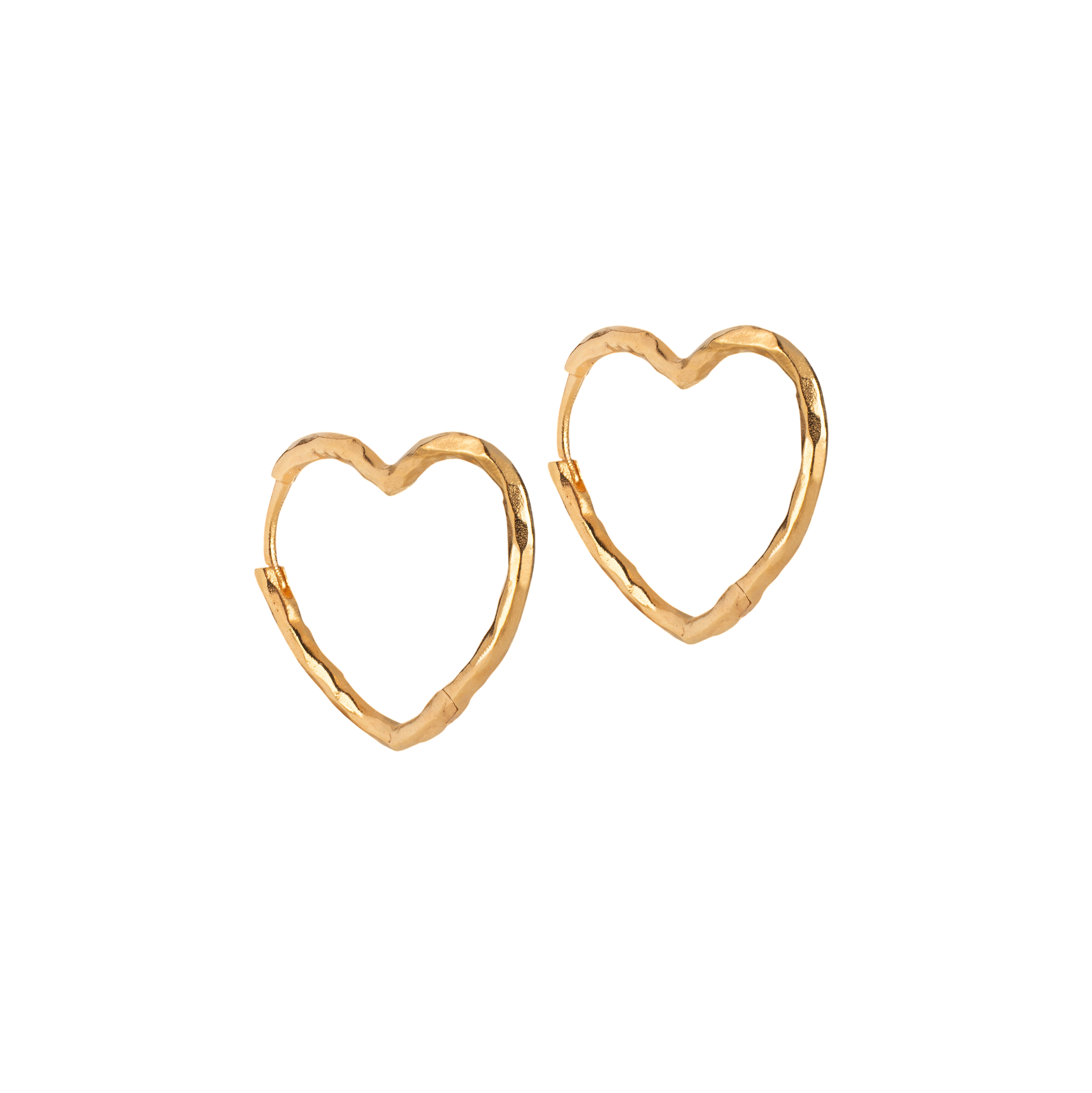 Enamel Copenhagen Creolen Organic Heart Medium, vergoldet