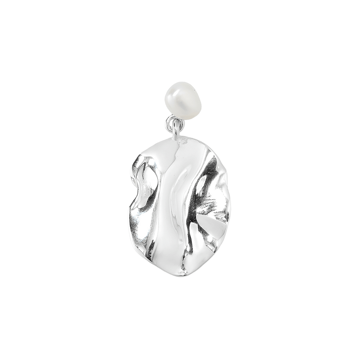 Syster P Ohrstecker Moulded Short Single, Silber