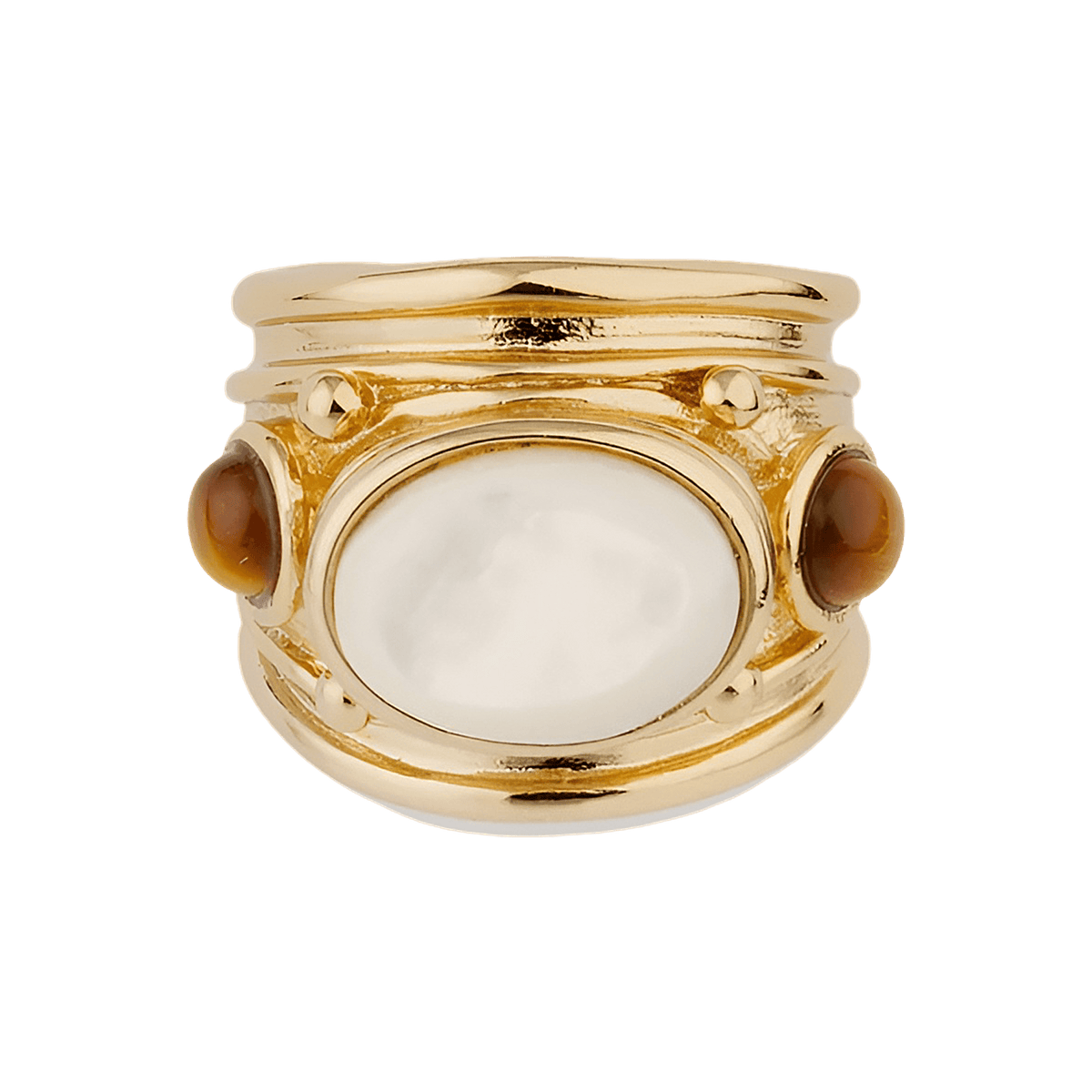 #farbe_tiger's eye & white mother-of-pearl