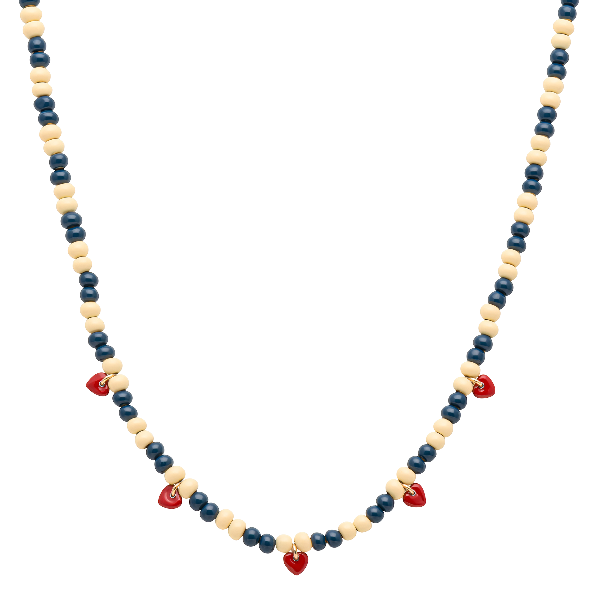 Lulu Copenhagen Kette Color Ball Heart, vergoldet