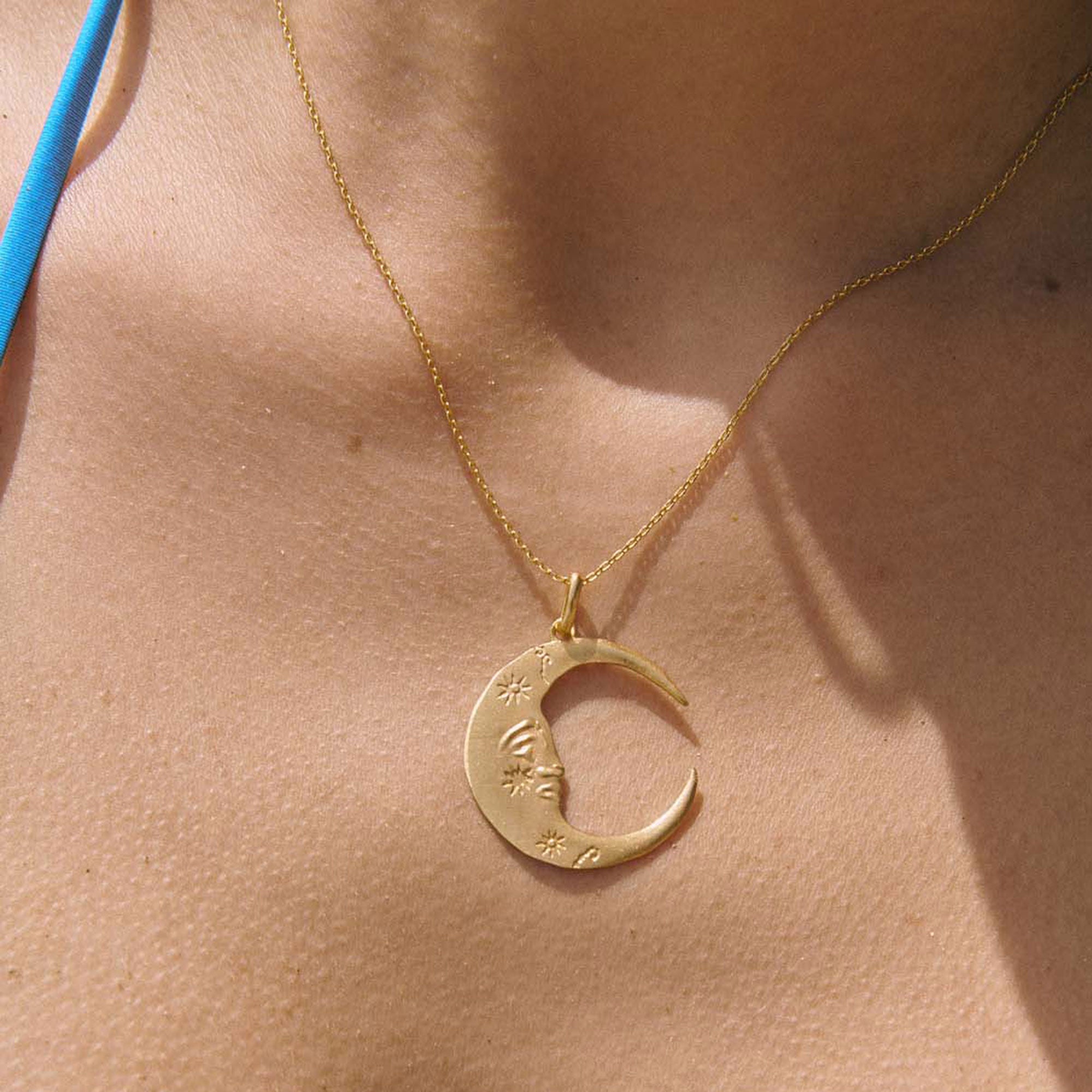 Alhaja Kette Luna, vergoldet