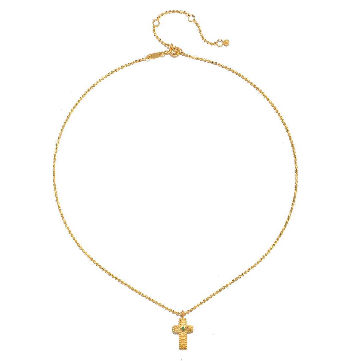 Satya Jewelry Kette Centered in Faith Cross, vergoldet