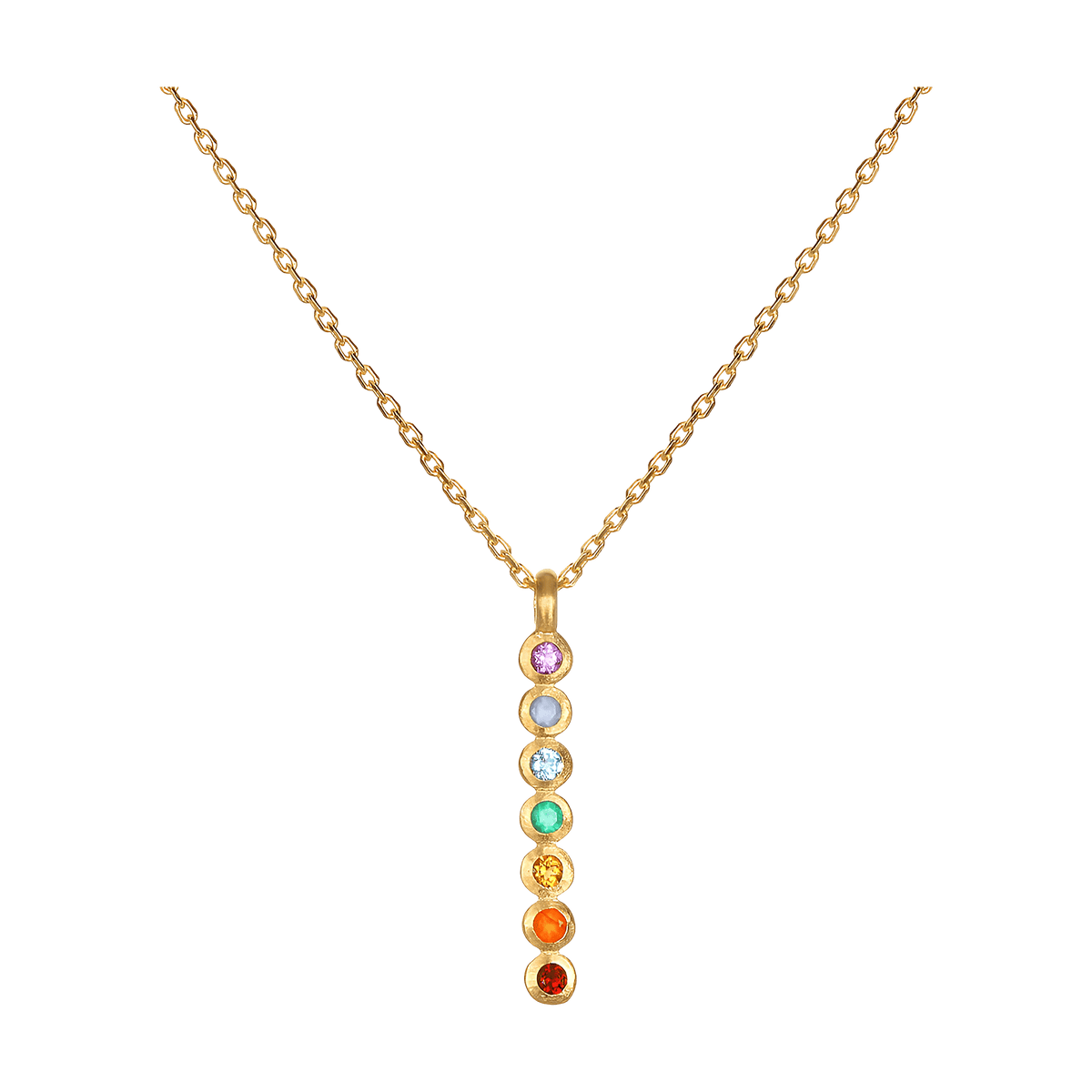 Satya Jewelry Kette Divine Alignment Gemstone Chakra, vergoldet