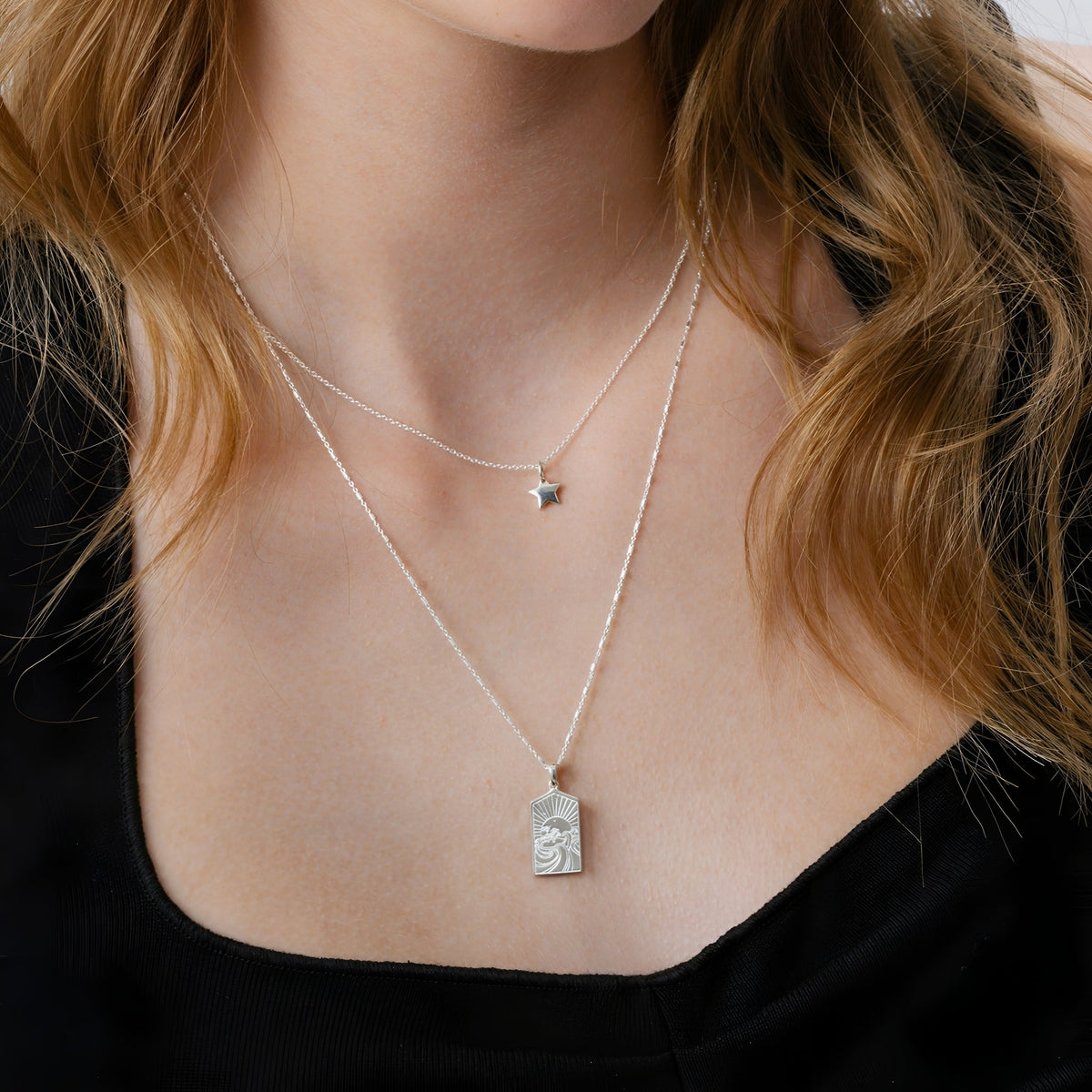 Syster P Kette Beloved Short Oval, Silber