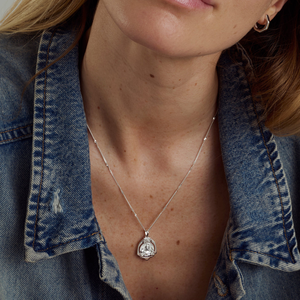 Syster P Kette Lucky Coin Athena, Silber
