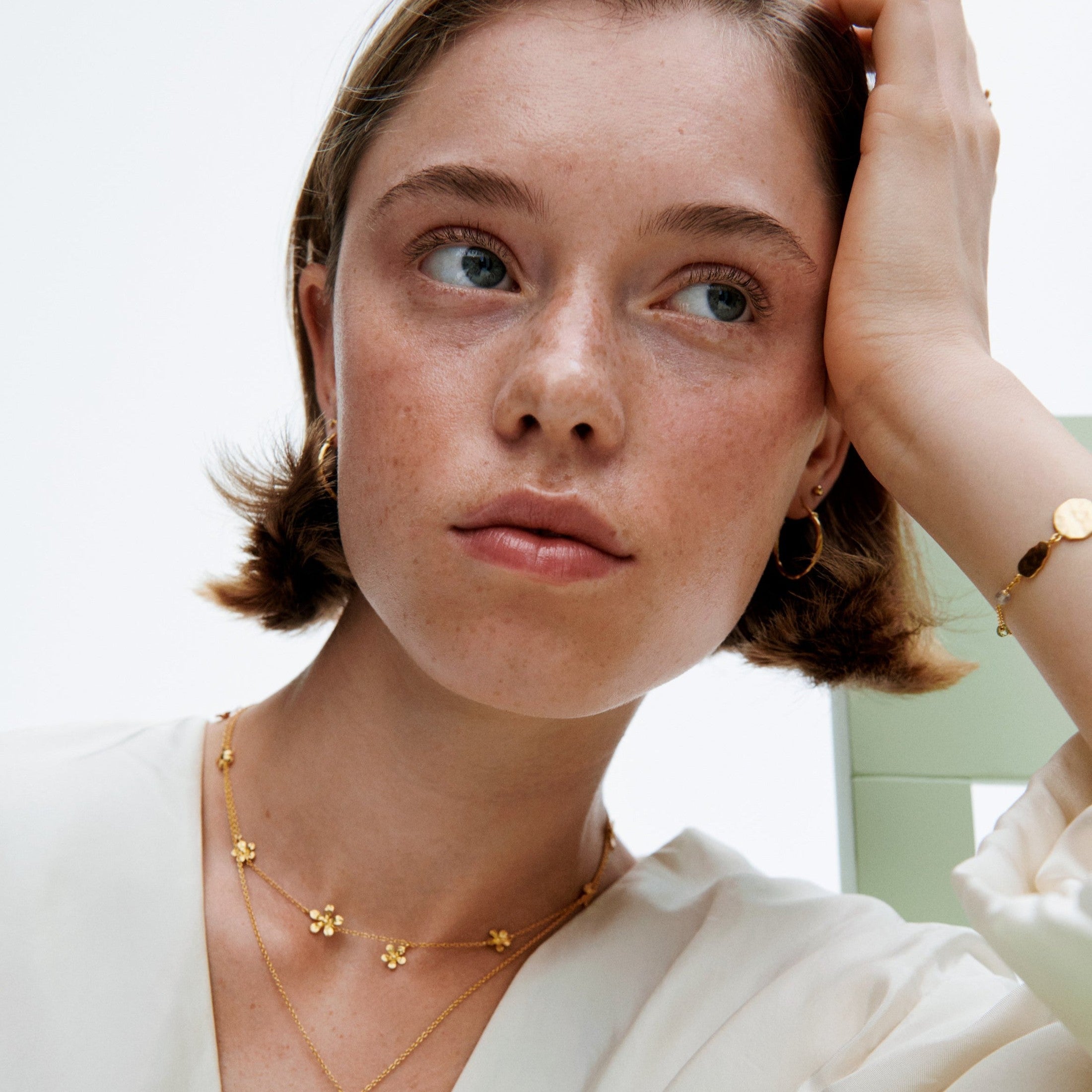 Pernille Corydon Kette Poppy, vergoldet