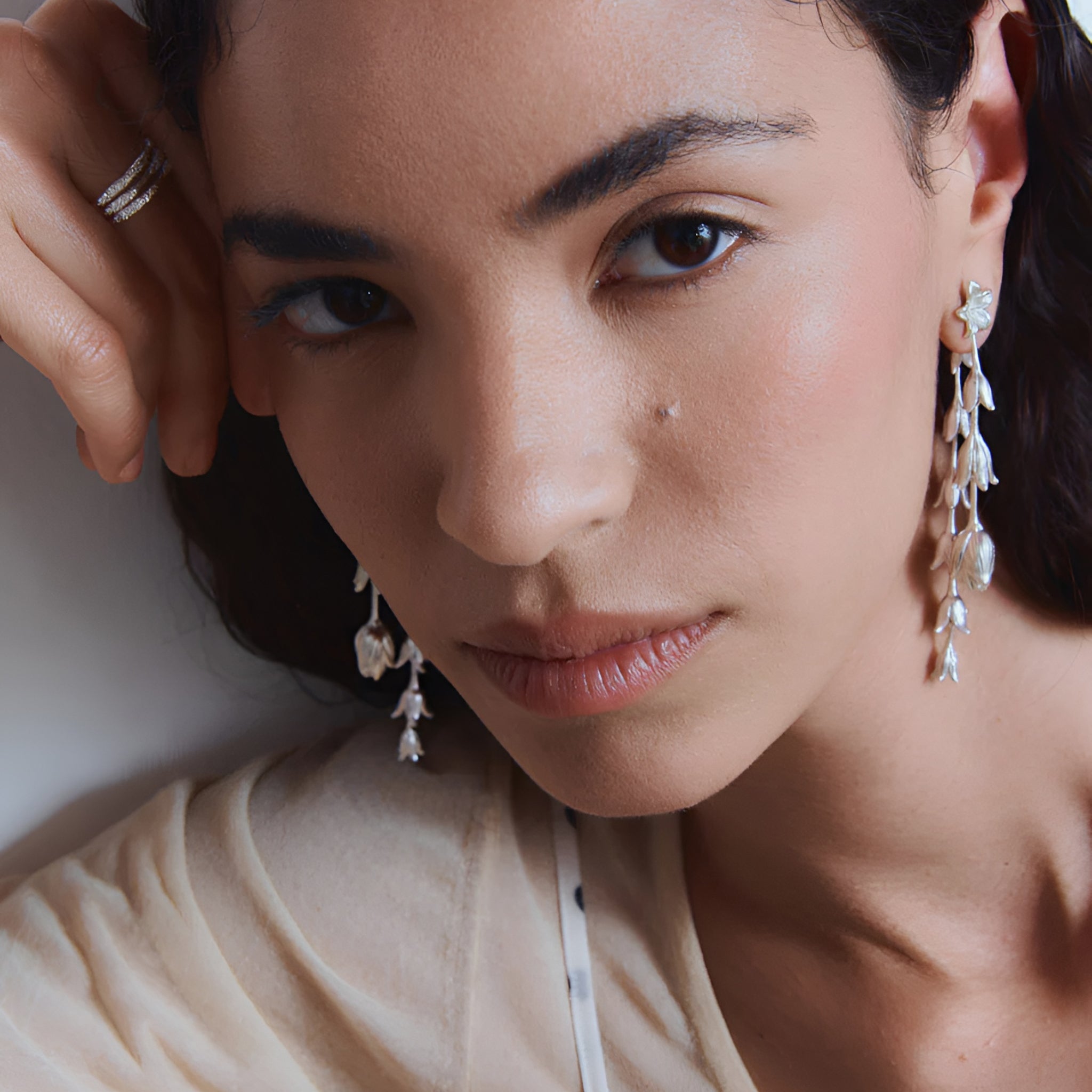 Alhaja Ohrringe Narciso, versilbert
