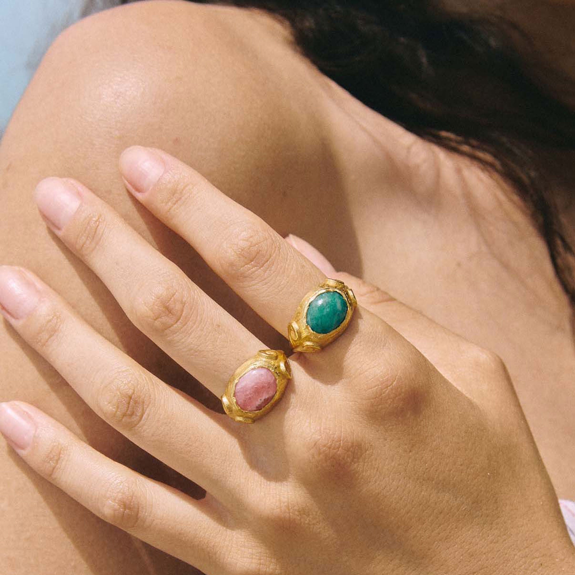 Alhaja Ring Persia Rose, vergoldet