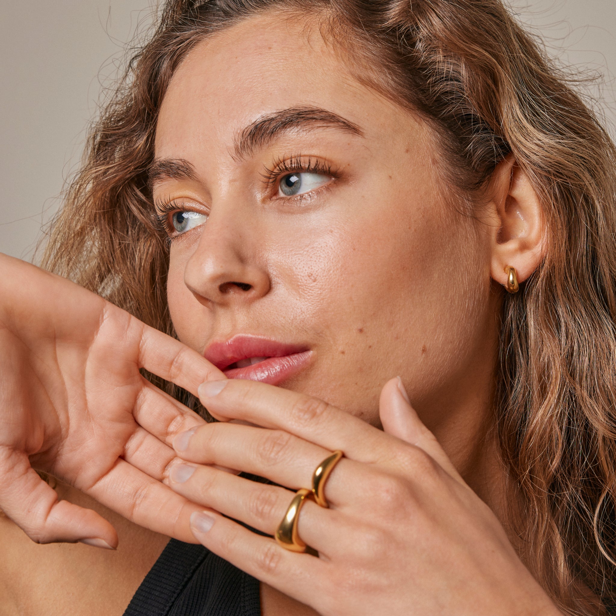 Enamel Copenhagen Ring Agnete Small, vergoldet