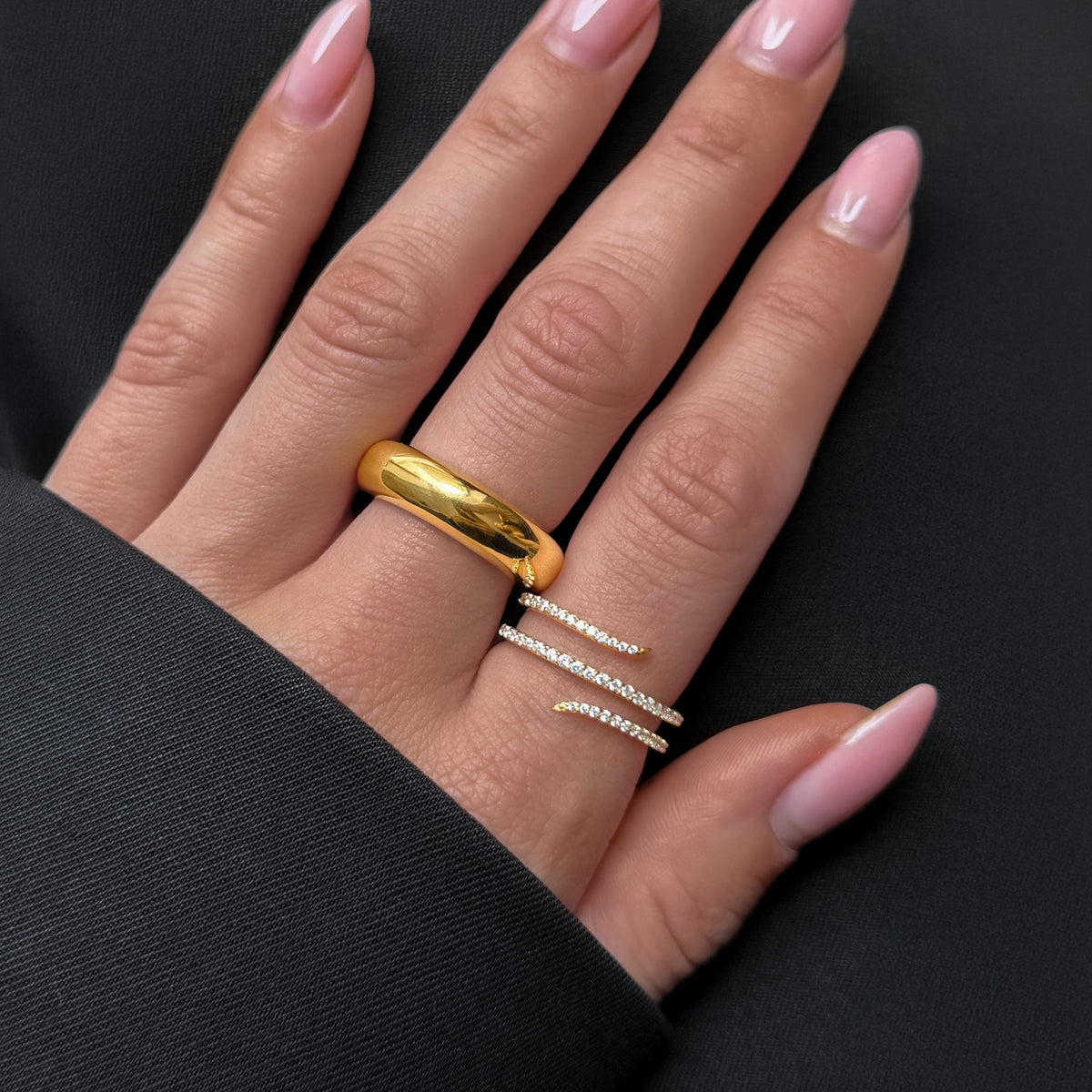 Syster P Ring Bolded, vergoldet
