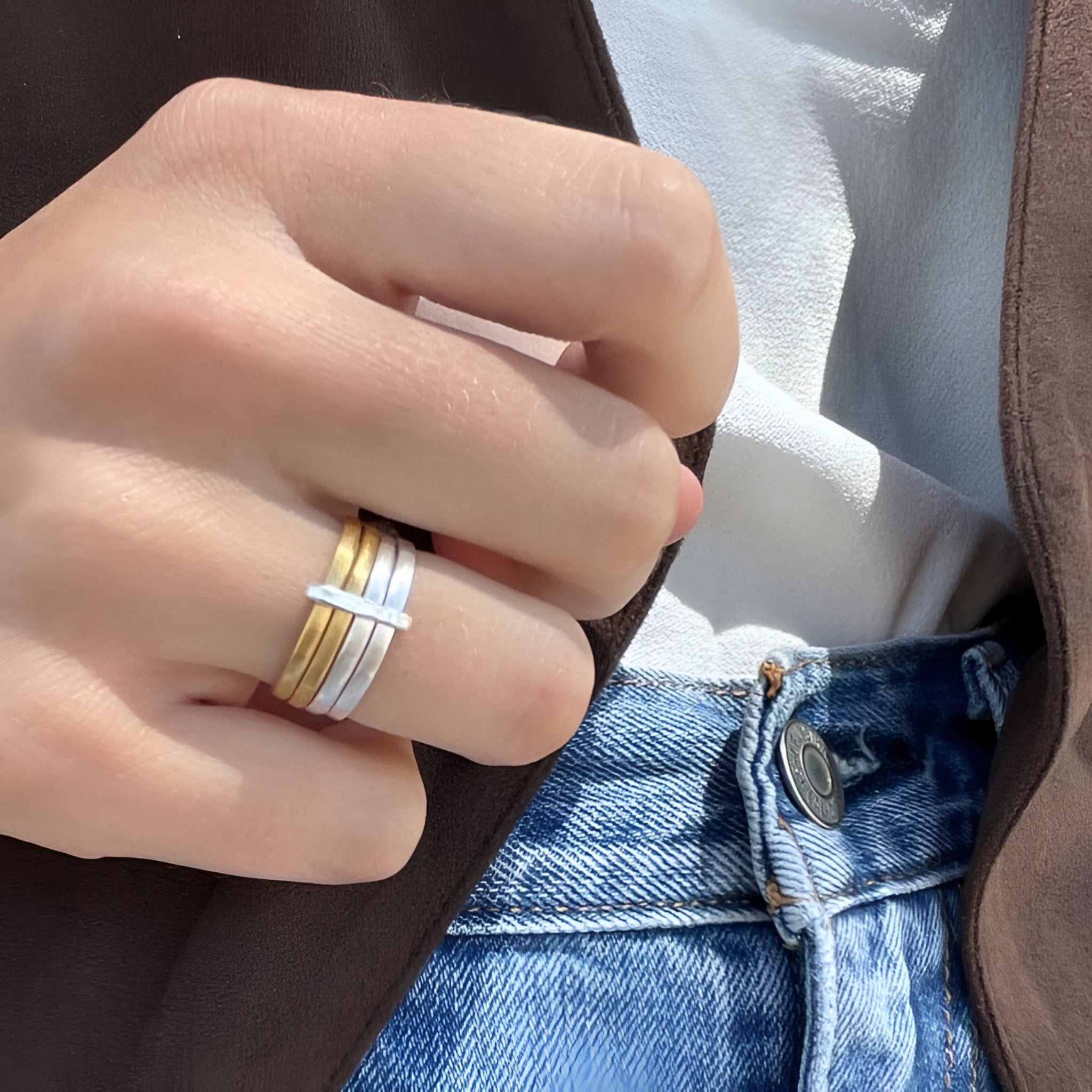 Susi Cala Ring Sophie 4Mix, Silber/vergoldet