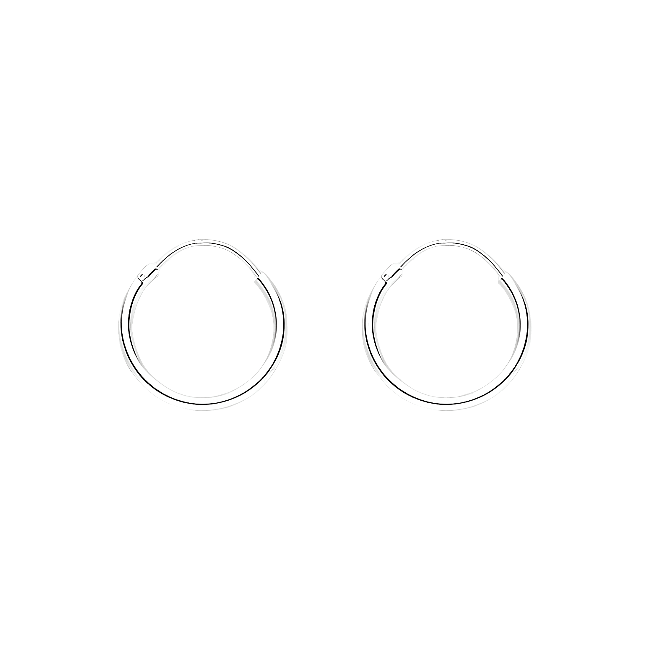 Leaf Creolen Pure, 15 mm, Silber