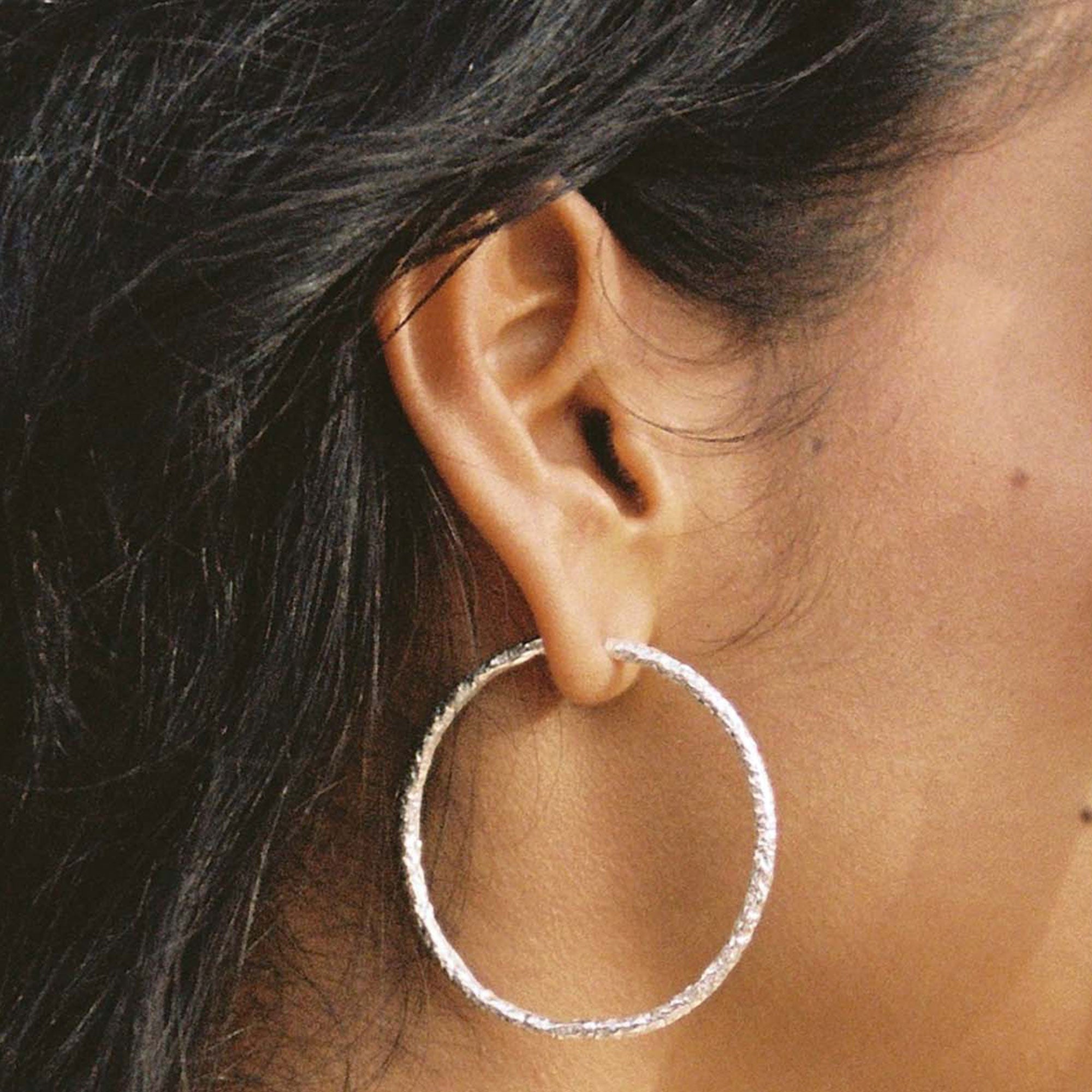 Alhaja Creolen Flamenco XL, Silber