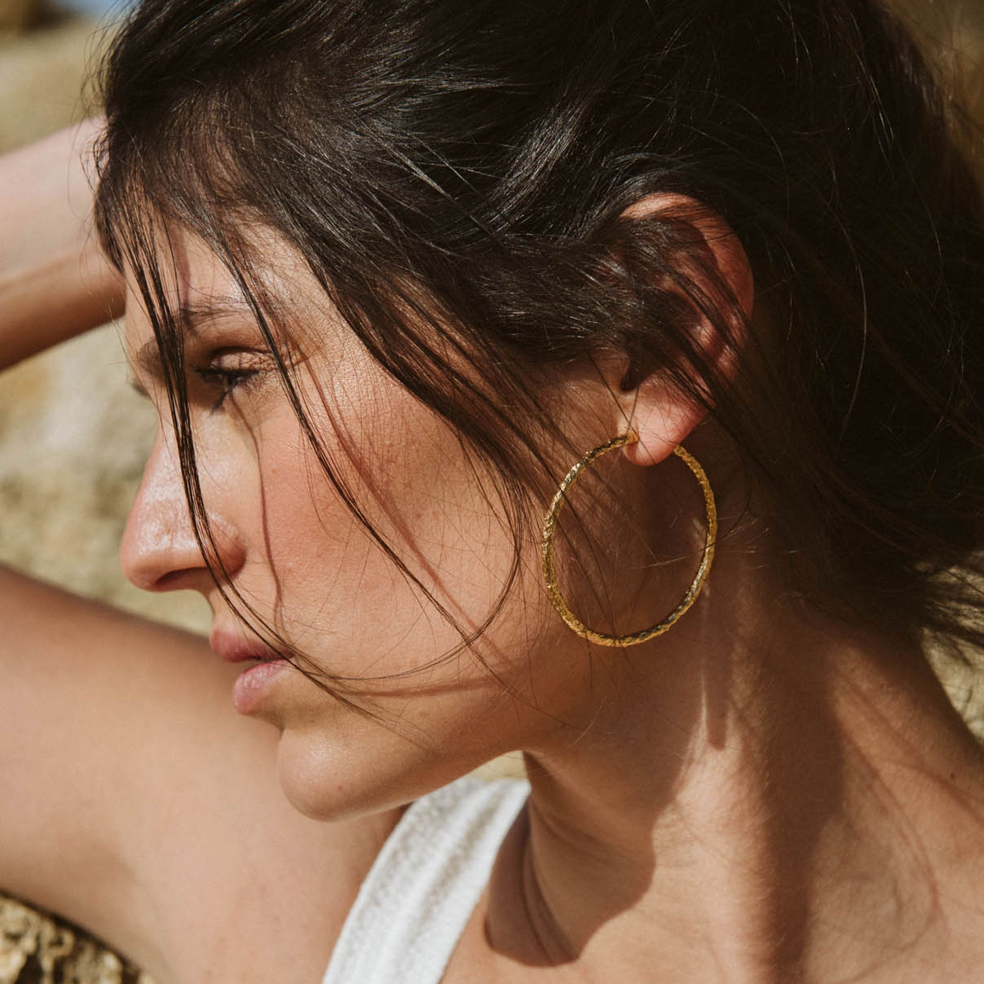 Alhaja Creolen Flamenco XL, vergoldet