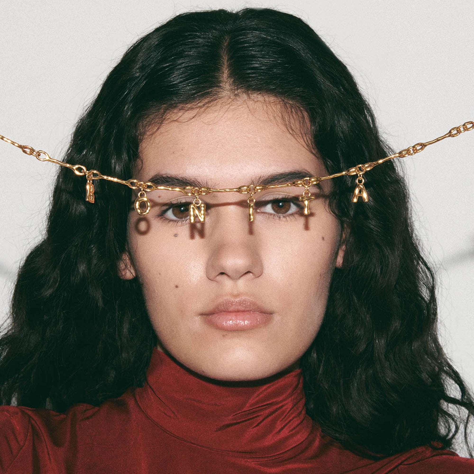 Alhaja Kette Bonita Letter, vergoldet