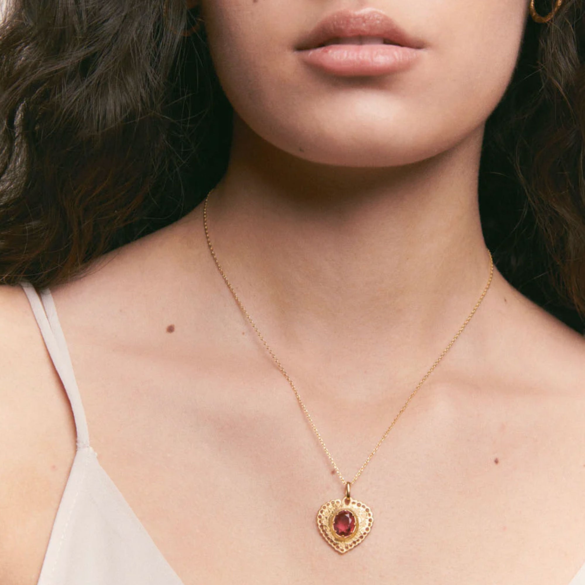 Alhaja Kette Sacro Cuore, vergoldet