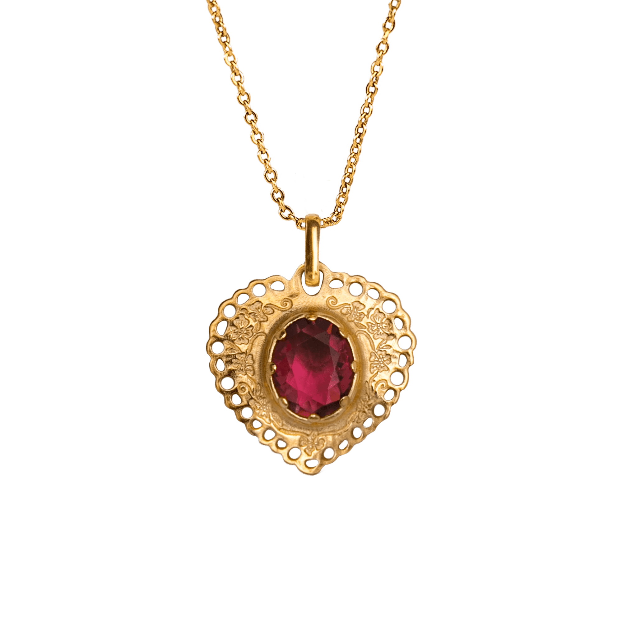 Alhaja Kette Sacro Cuore, vergoldet