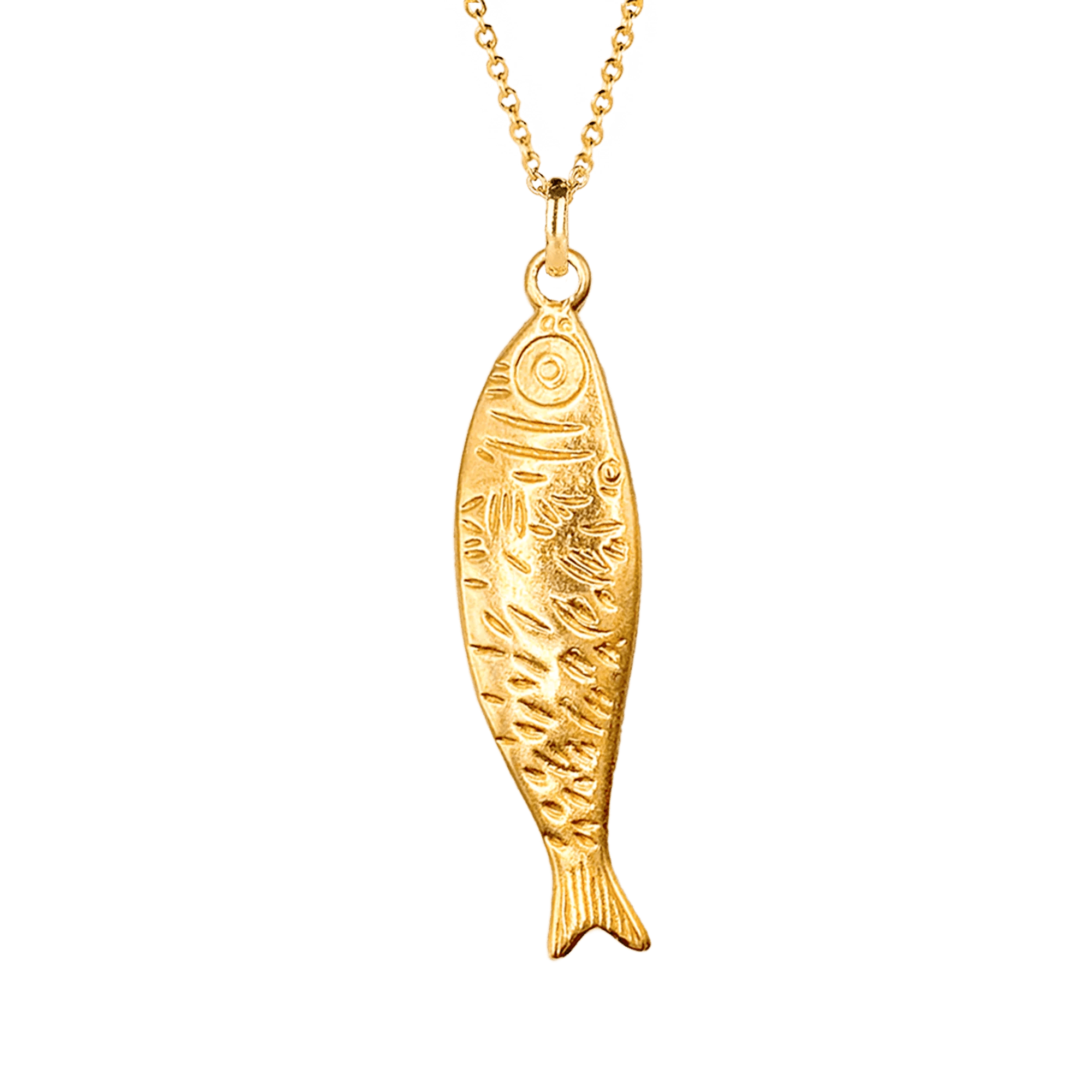 Alhaja Kette Sardinas, vergoldet