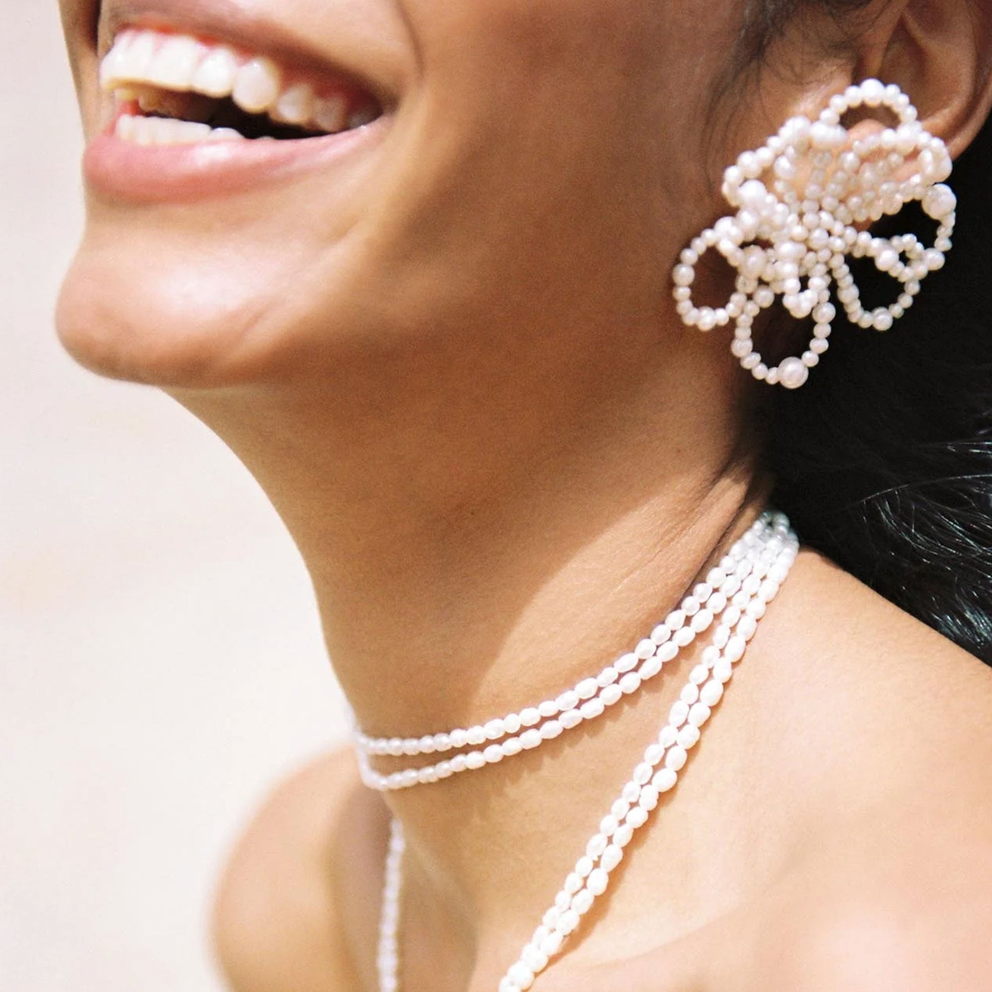 Alhaja Ohrringe Flora, vergoldet