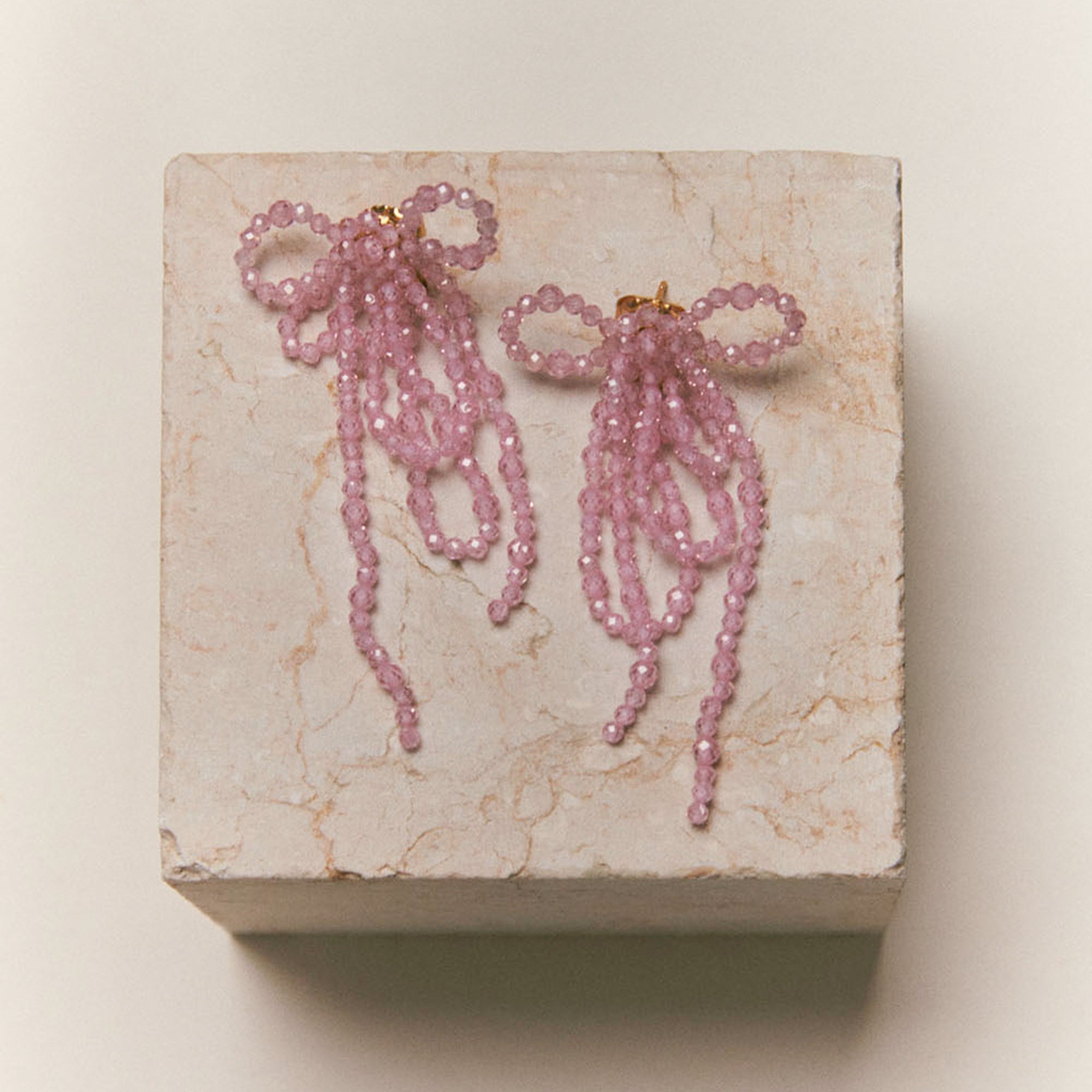 Alhaja Ohrringe Isis, rosa, vergoldet