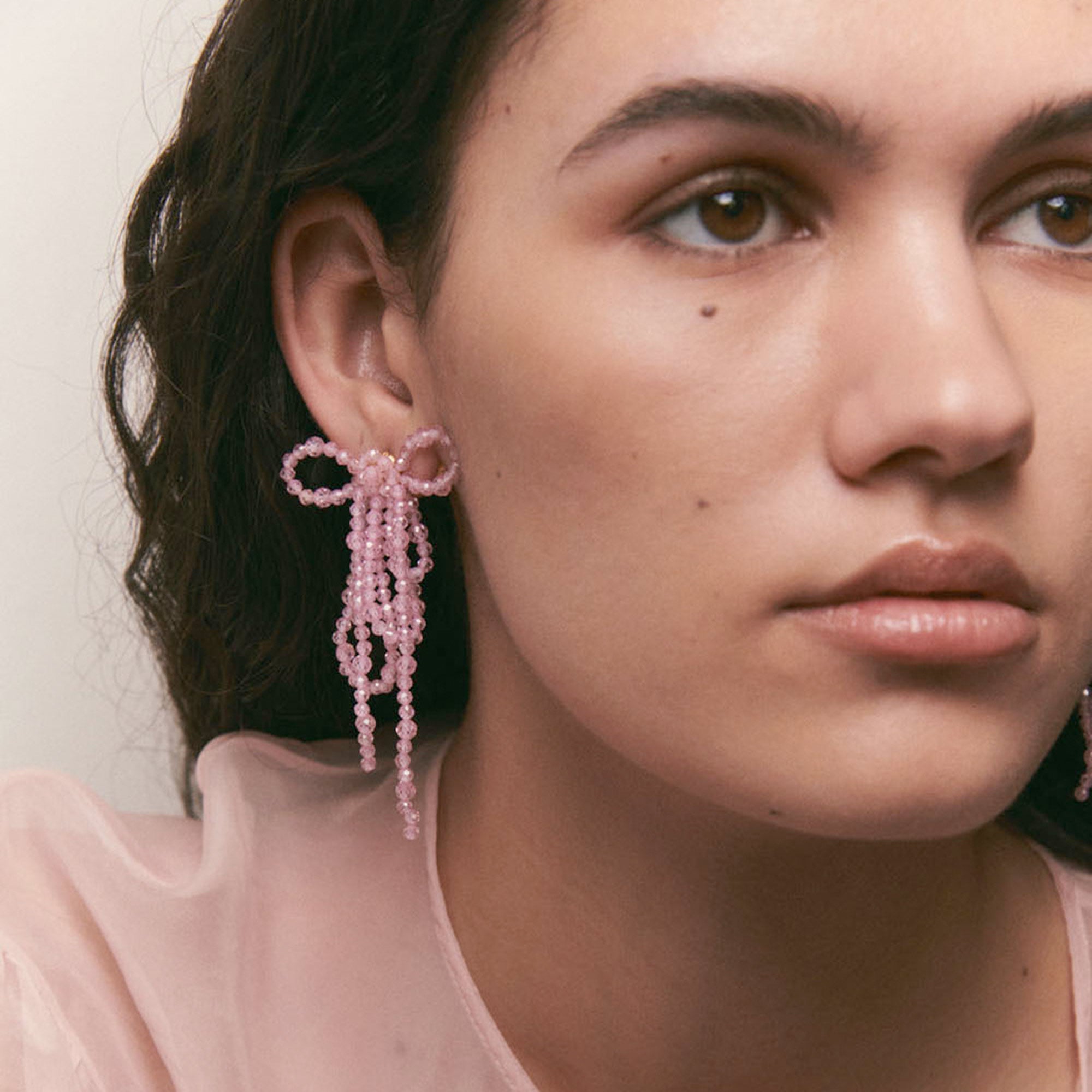 Alhaja Ohrringe Isis, rosa, vergoldet