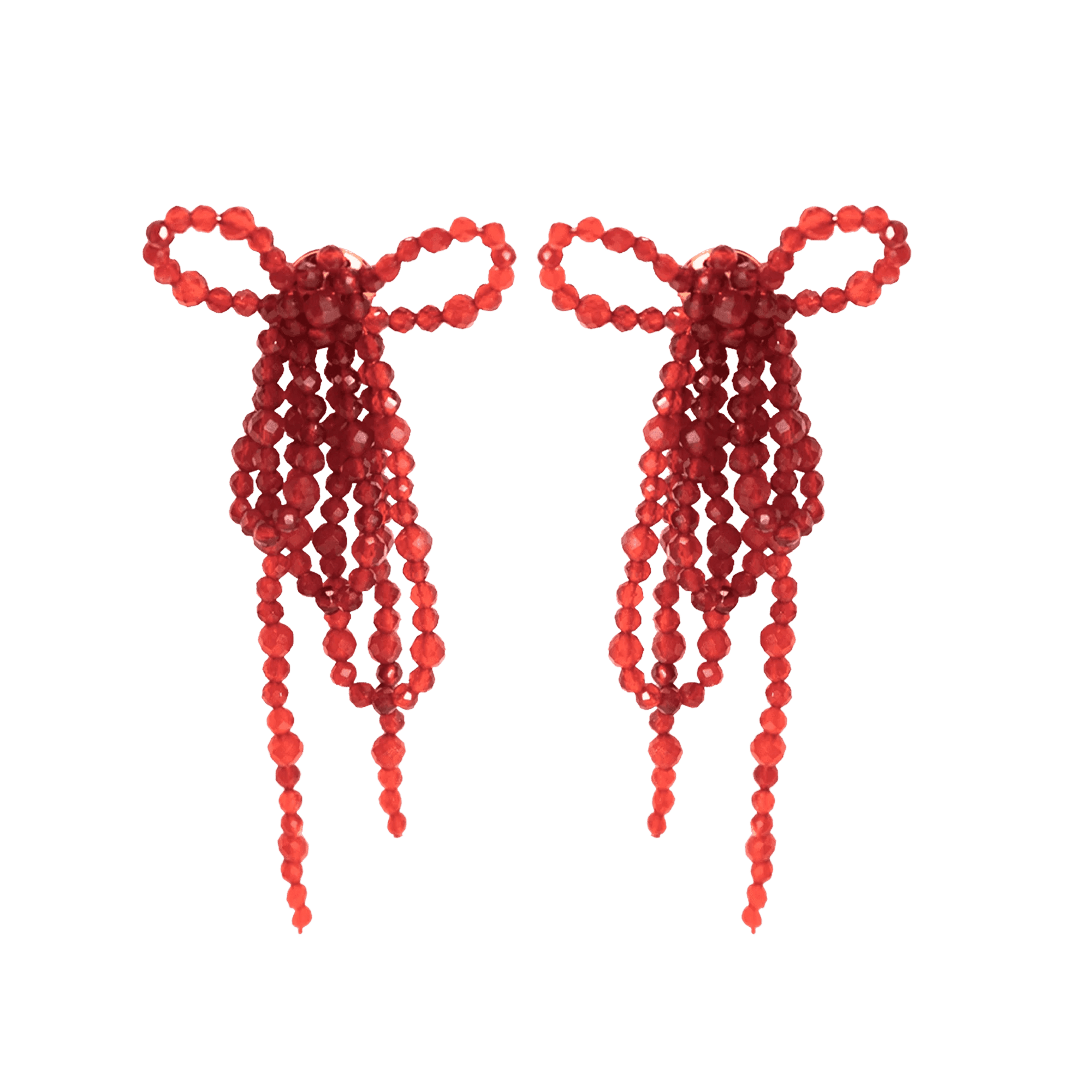 Alhaja Ohrringe Isis, rot, vergoldet