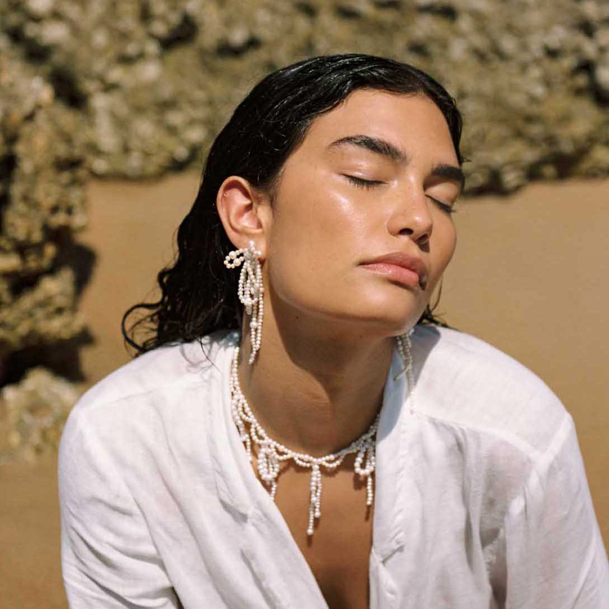 Alhaja Ohrringe Musa, vergoldet