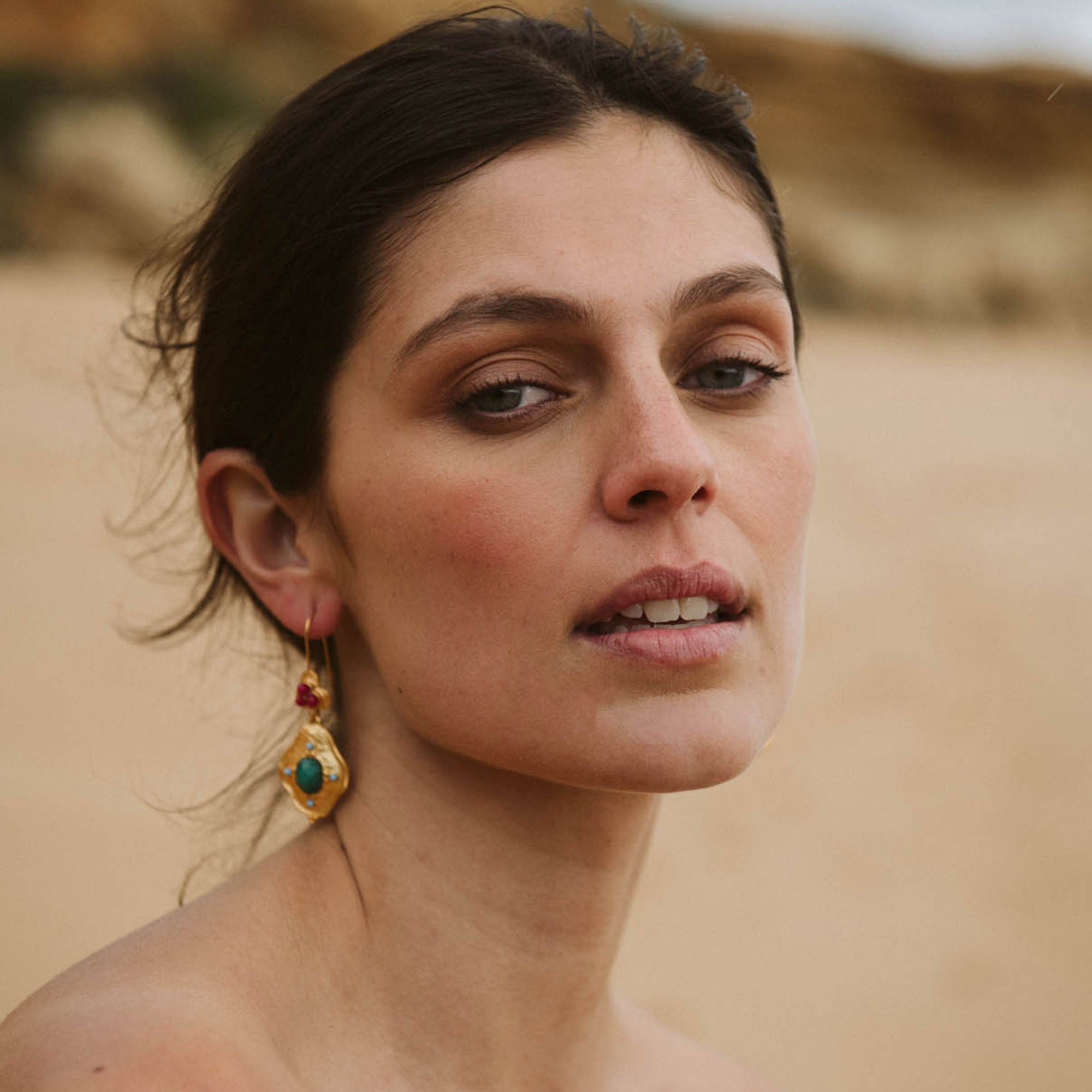 Alhaja Ohrringe Pitiusa, vergoldet