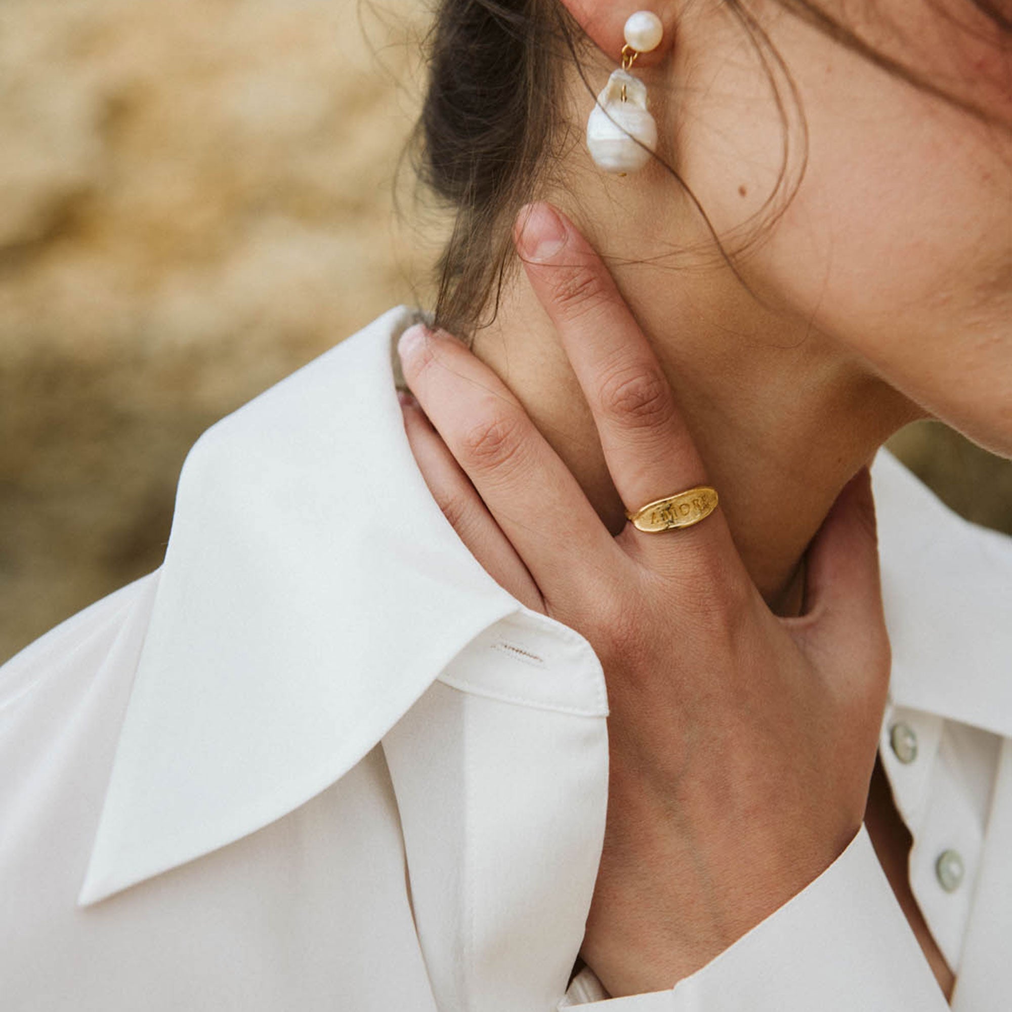 Alhaja Ring Amore, vergoldet