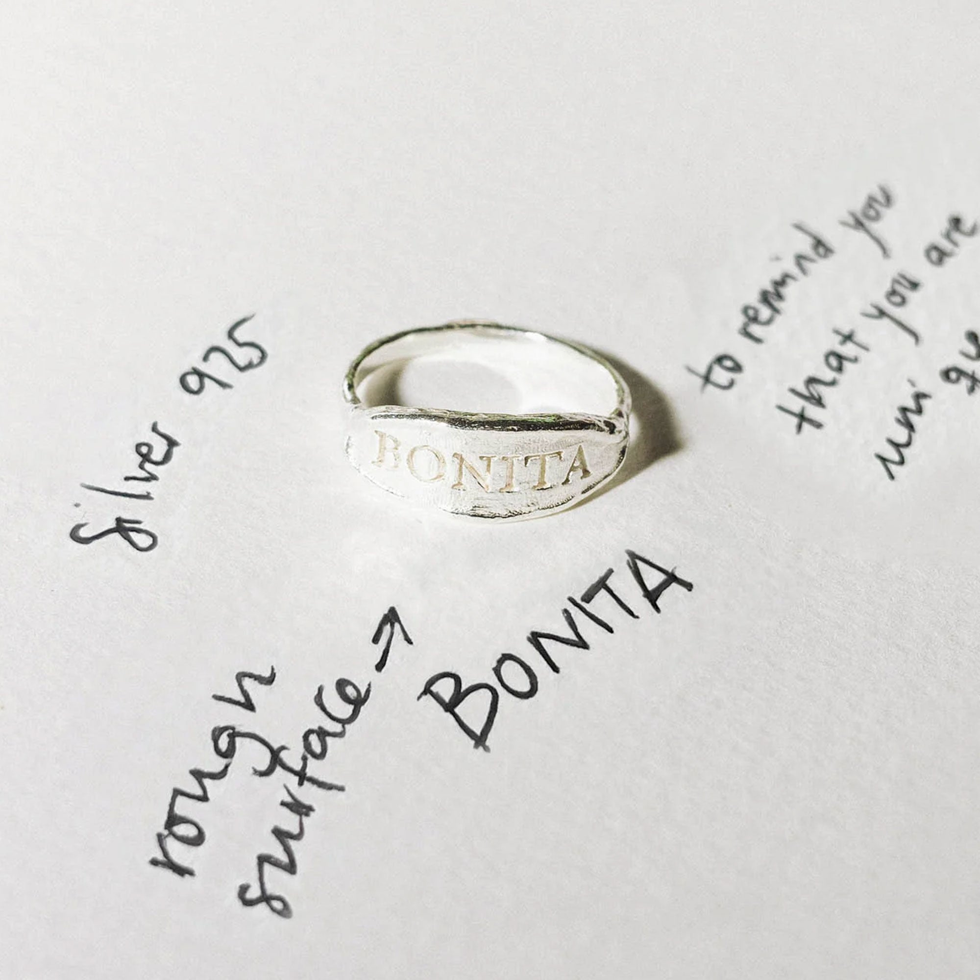 Alhaja Ring Bonita, Silber