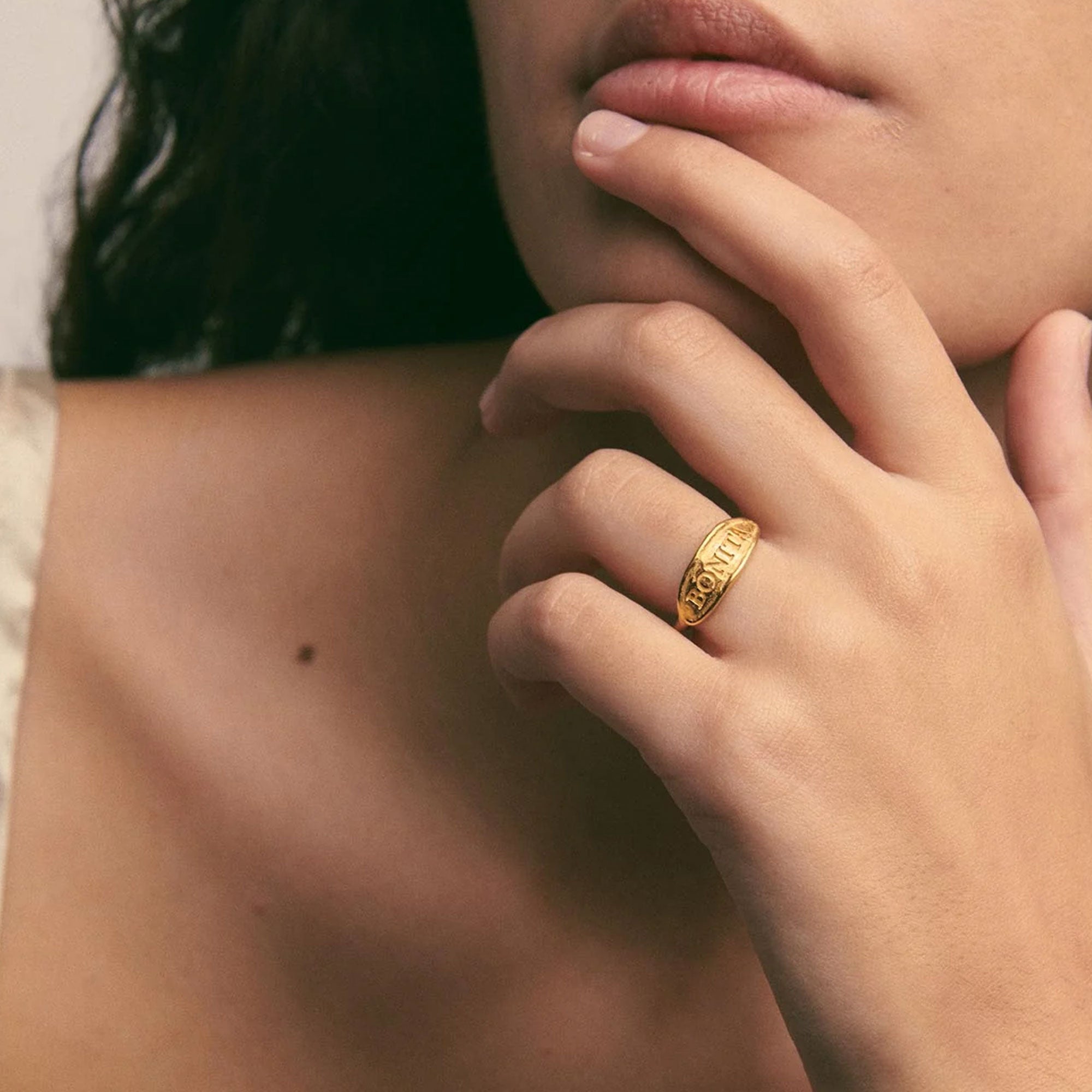 Alhaja Ring Bonita, vergoldet