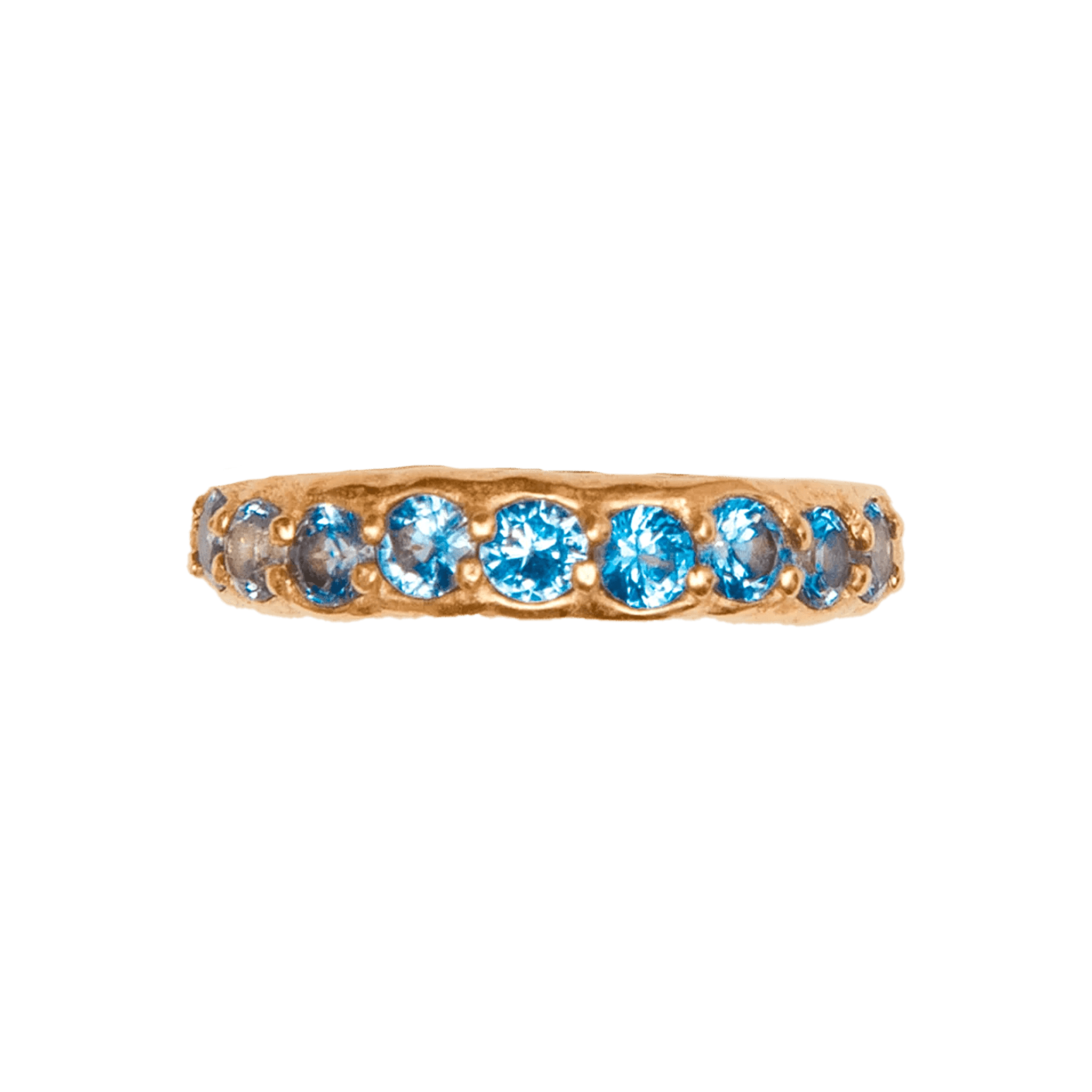 Alhaja Ring Dolores Blue, vergoldet