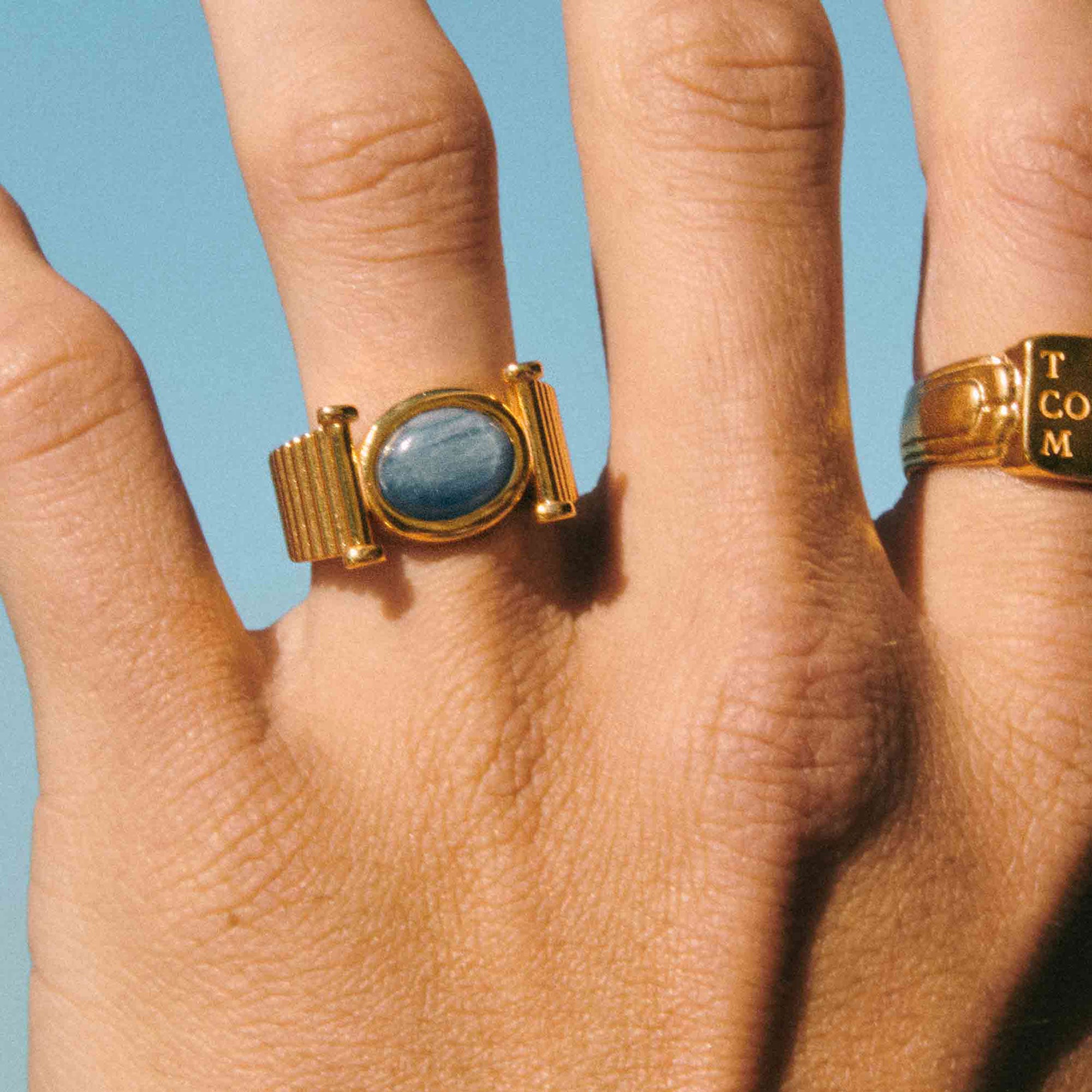 Alhaja Ring Egeo, vergoldet 52, Ø innen ca. 16,5 mm
