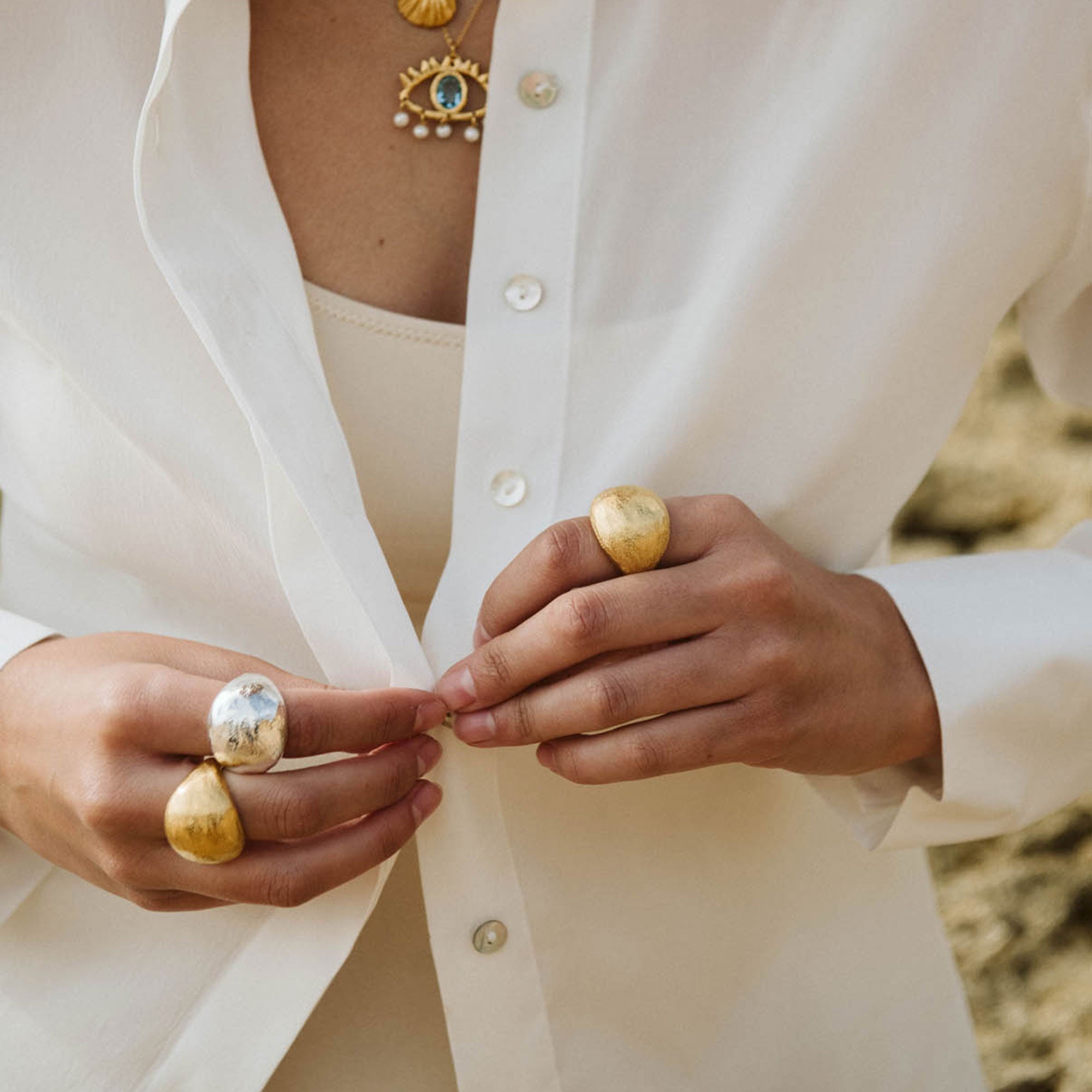 Alhaja Ring Luna, Silber