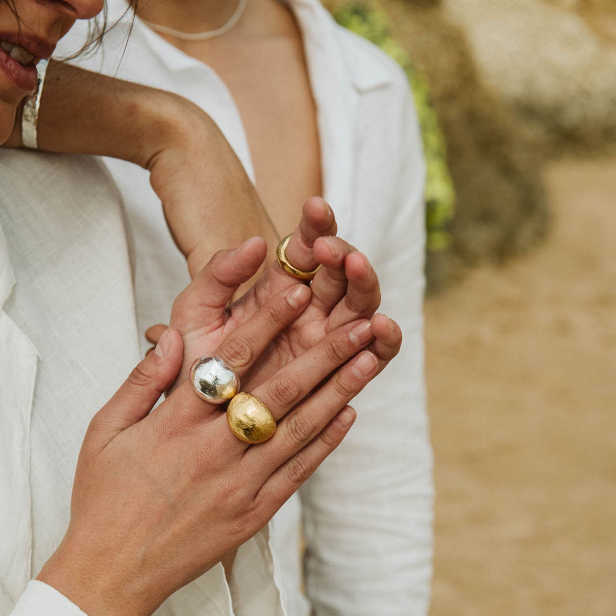 Alhaja Ring Luna, Silber