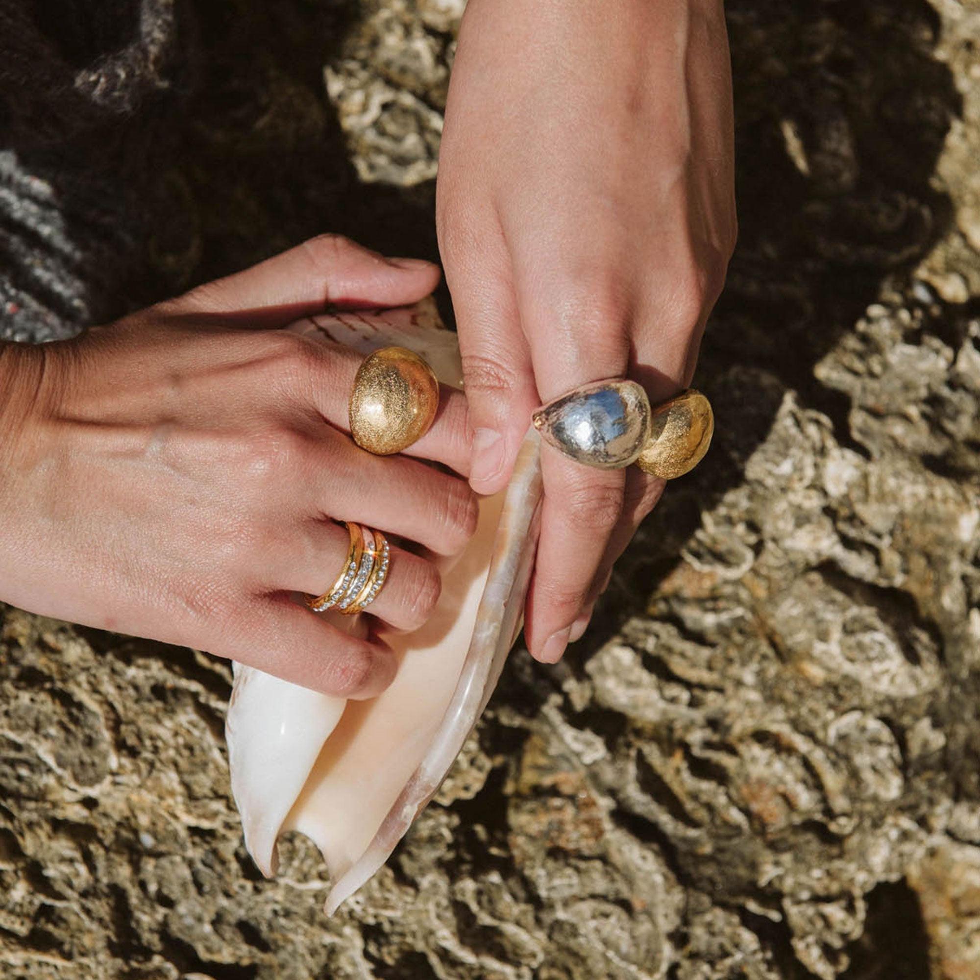 Alhaja Ring Luna, vergoldet