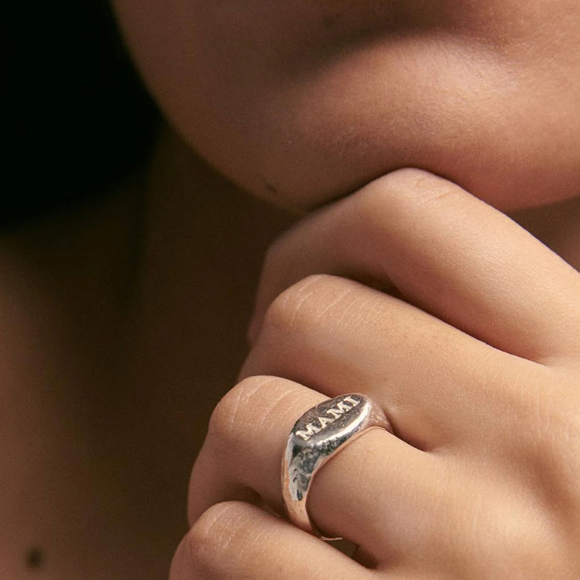 Alhaja Ring Mami Signet, Silber