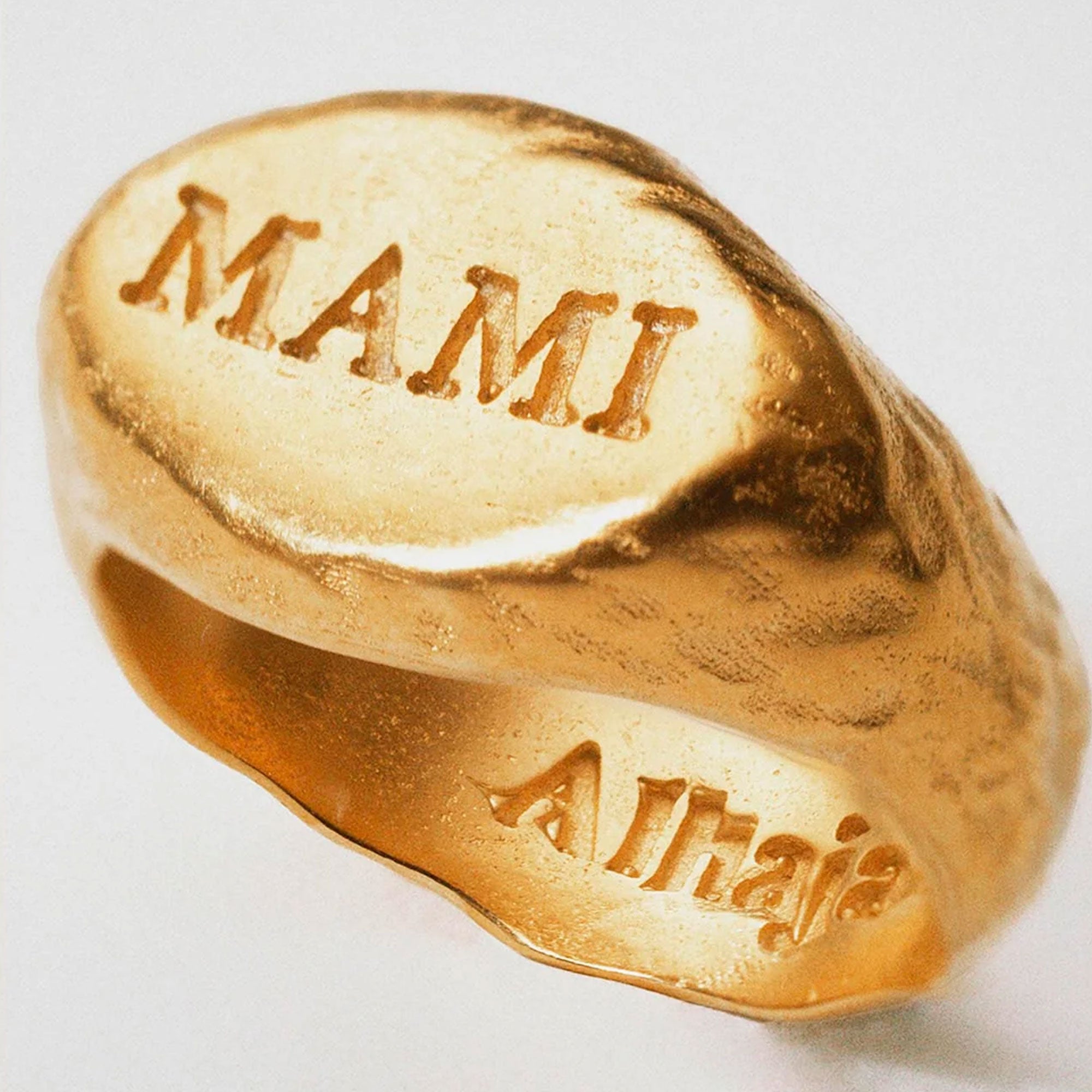 Alhaja Ring Mami Signet, vergoldet