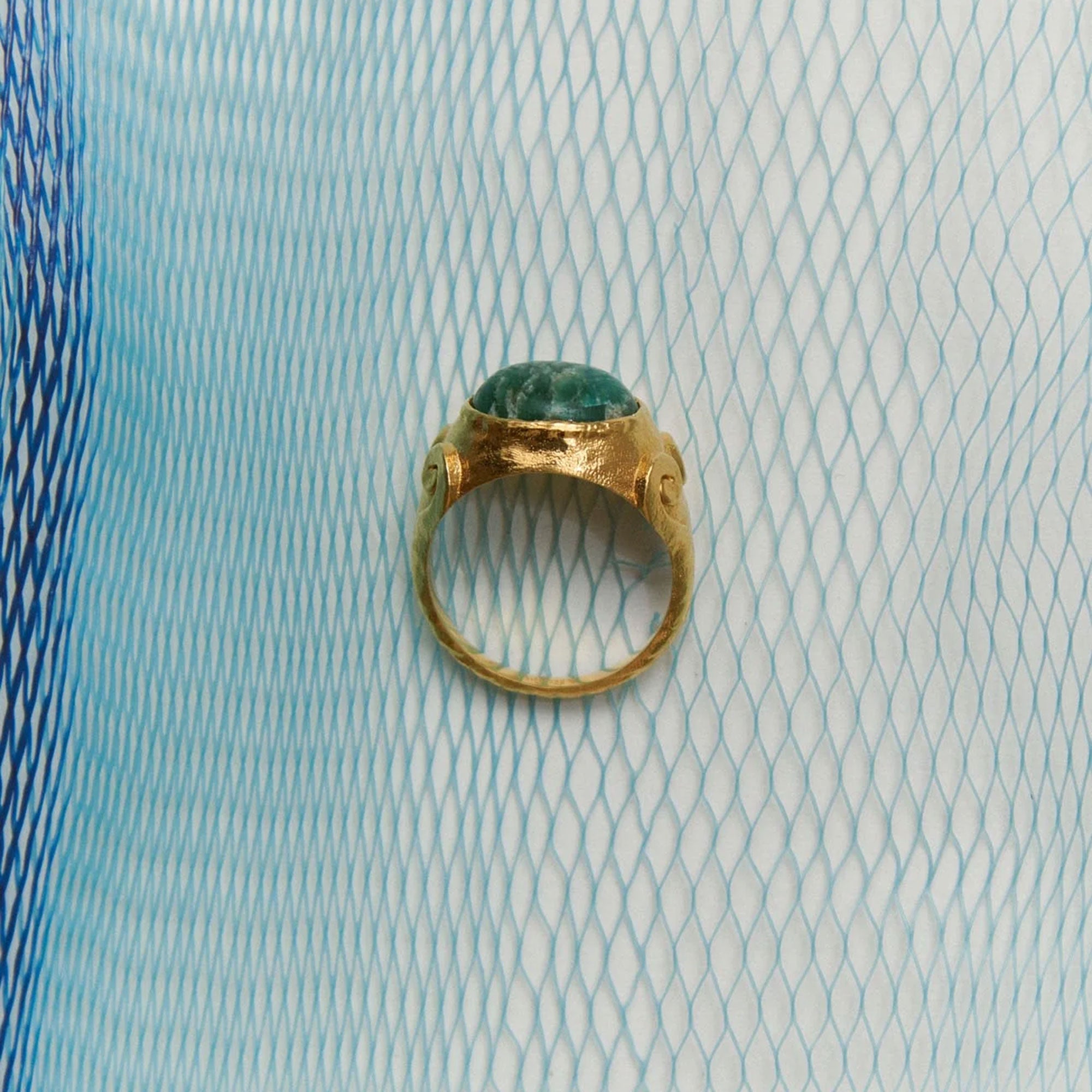 Alhaja Ring Persia Verde, vergoldet 50, Ø innen ca. 15,9 mm