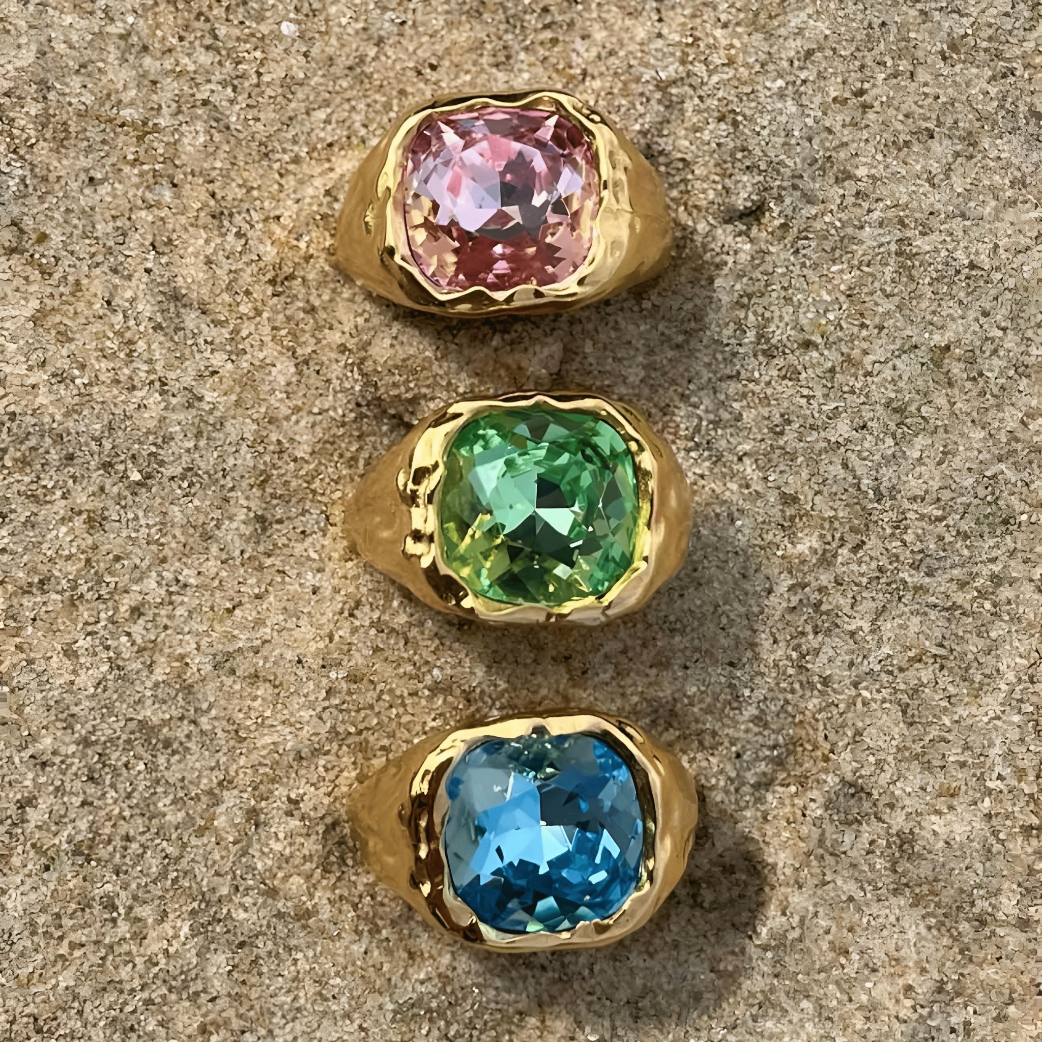 Alhaja Ring Salina Ocean, vergoldet 50, Ø innen ca. 15,9 mm